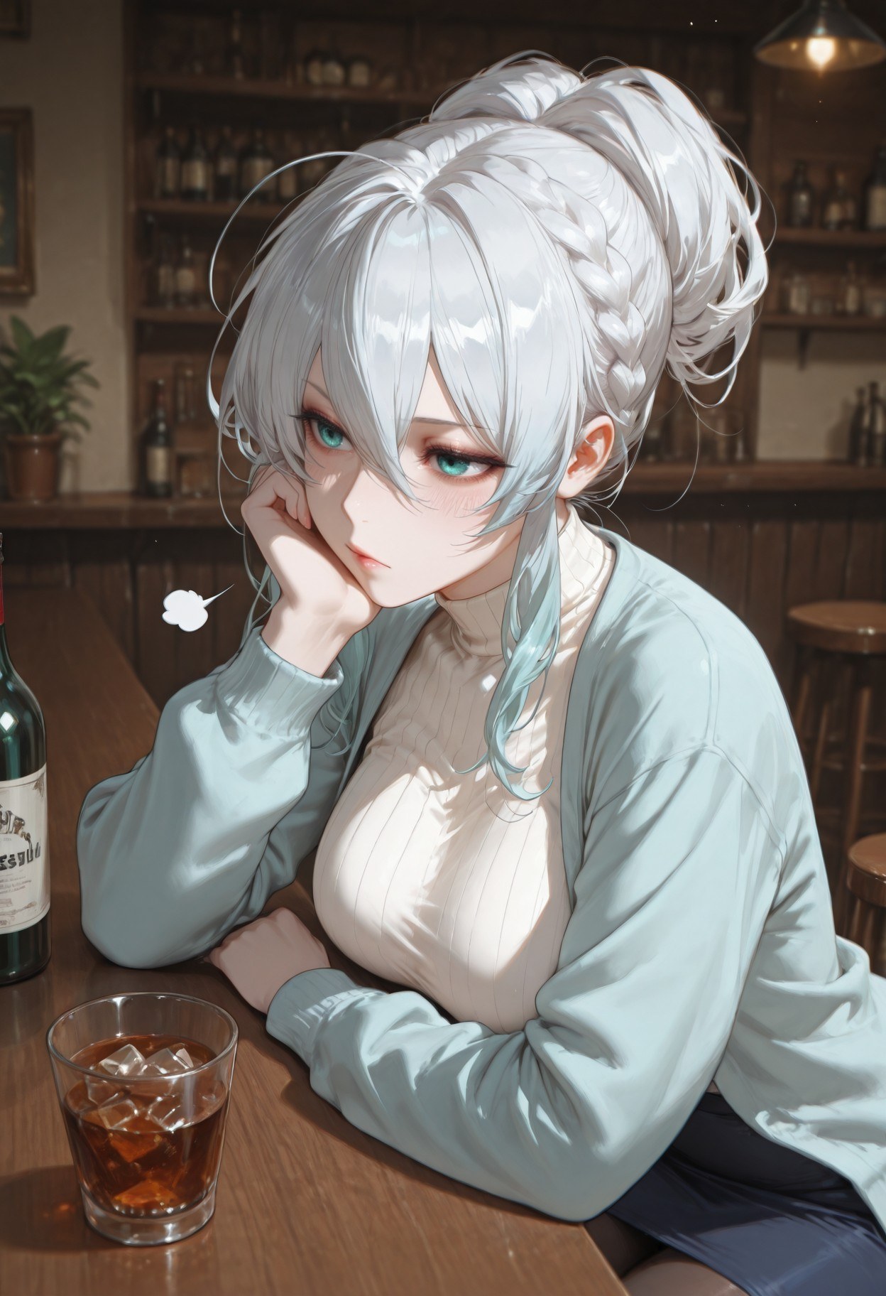 AI 生成動漫女孩 - 原創雪女 Yukino：蕾絲內衣床拍露點 281P