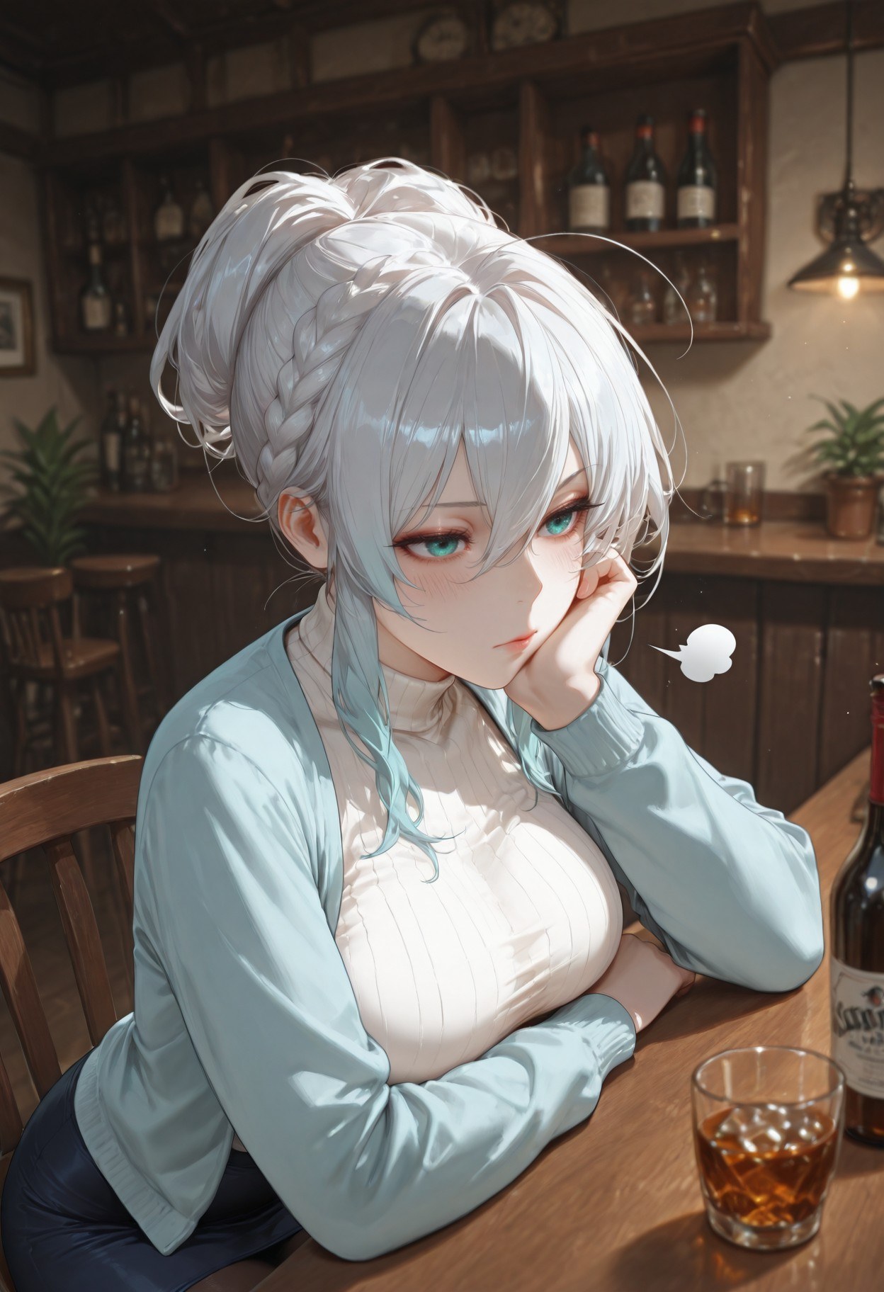 AI 生成動漫女孩 - 原創雪女 Yukino：蕾絲內衣床拍露點 281P