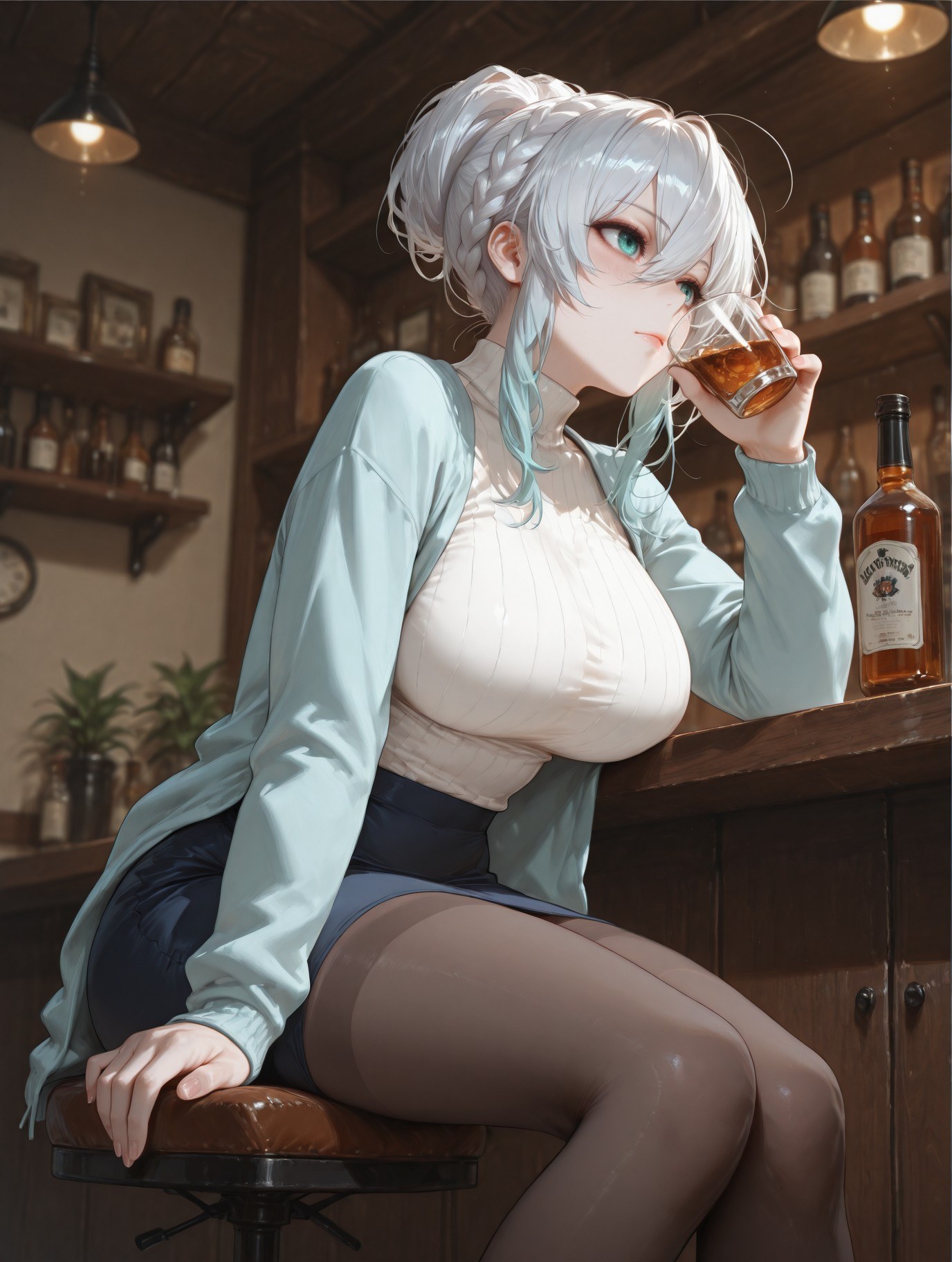 AI 生成動漫女孩 - 原創雪女 Yukino：蕾絲內衣床拍露點 281P
