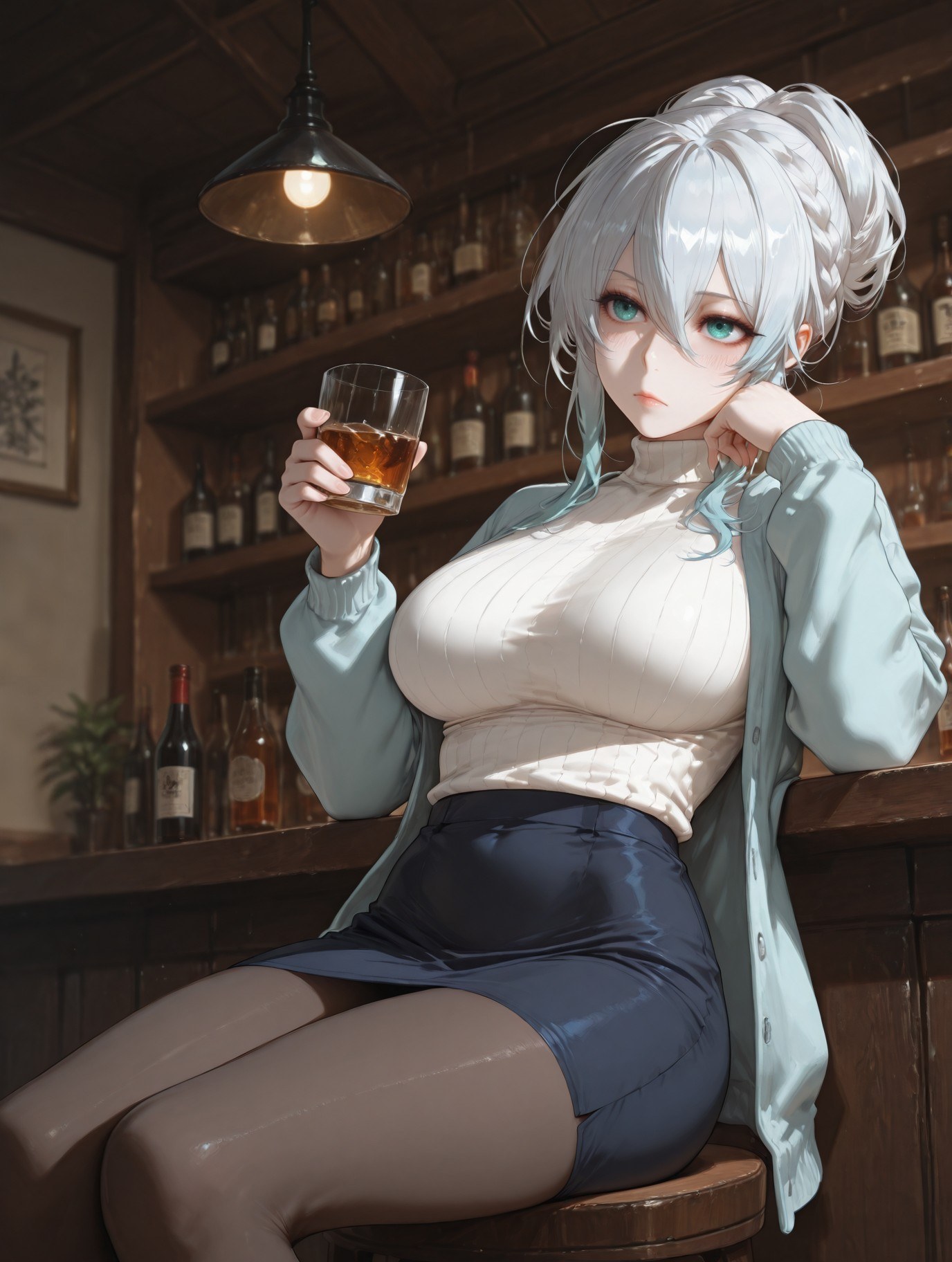 AI 生成動漫女孩 - 原創雪女 Yukino：蕾絲內衣床拍露點 281P