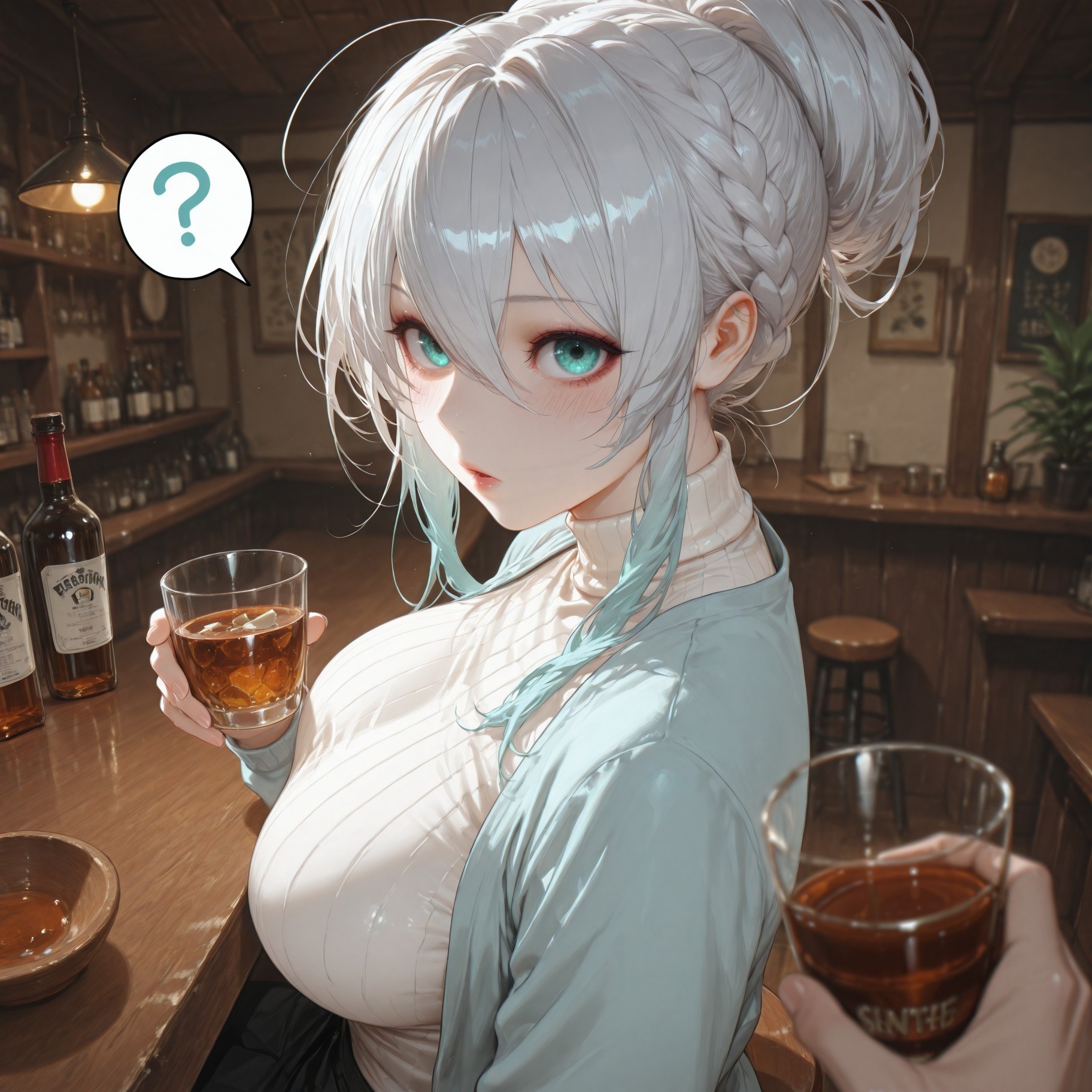 AI Generated Anime Girl - 原创雪女 Yukino：蕾丝内衣床拍露点 281P