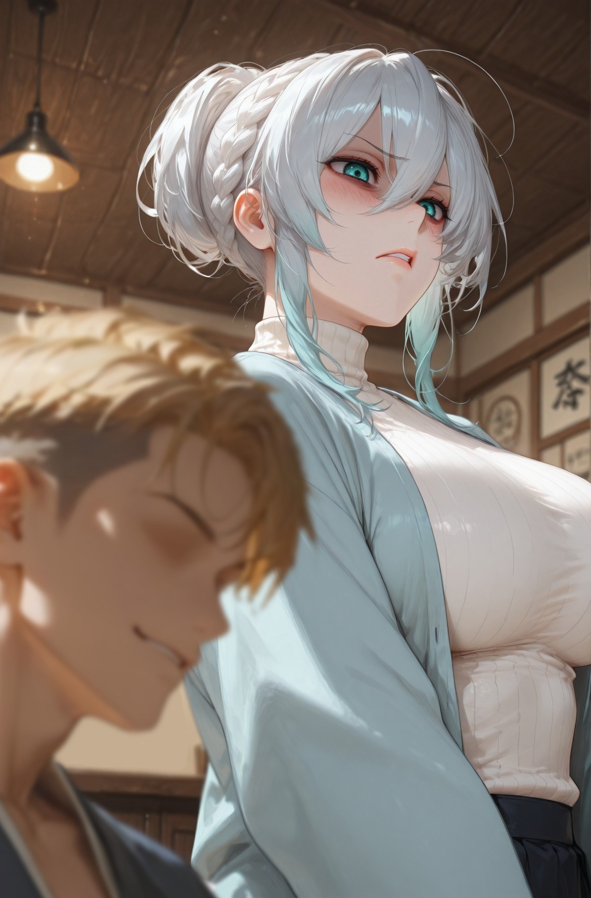 AI Generated Anime Girl - 原创雪女 Yukino：蕾丝内衣床拍露点 281P