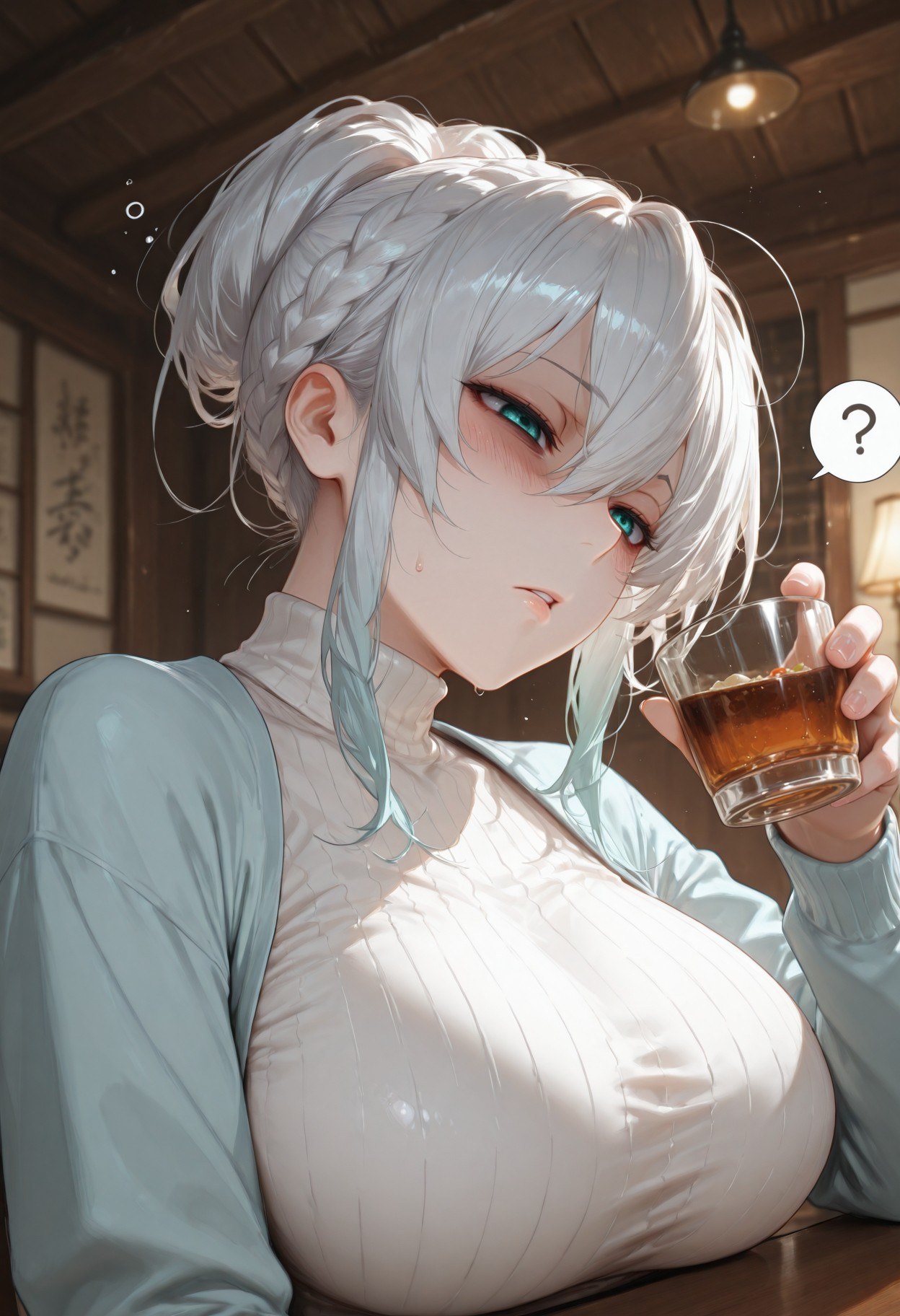 AI Generated Anime Girl - 原创雪女 Yukino：蕾丝内衣床拍露点 281P
