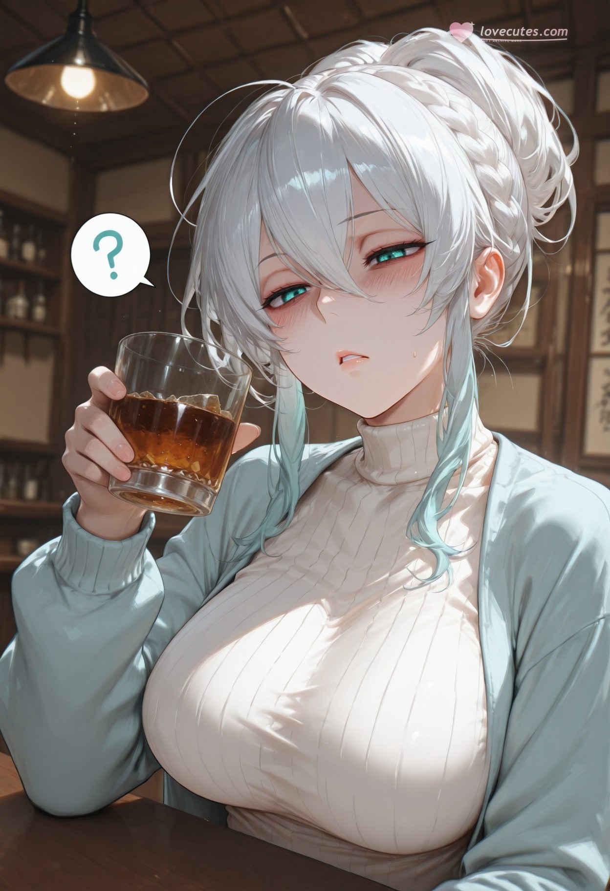 AI Generated Anime Girl - 原创雪女 Yukino：蕾丝内衣床拍露点 281P
