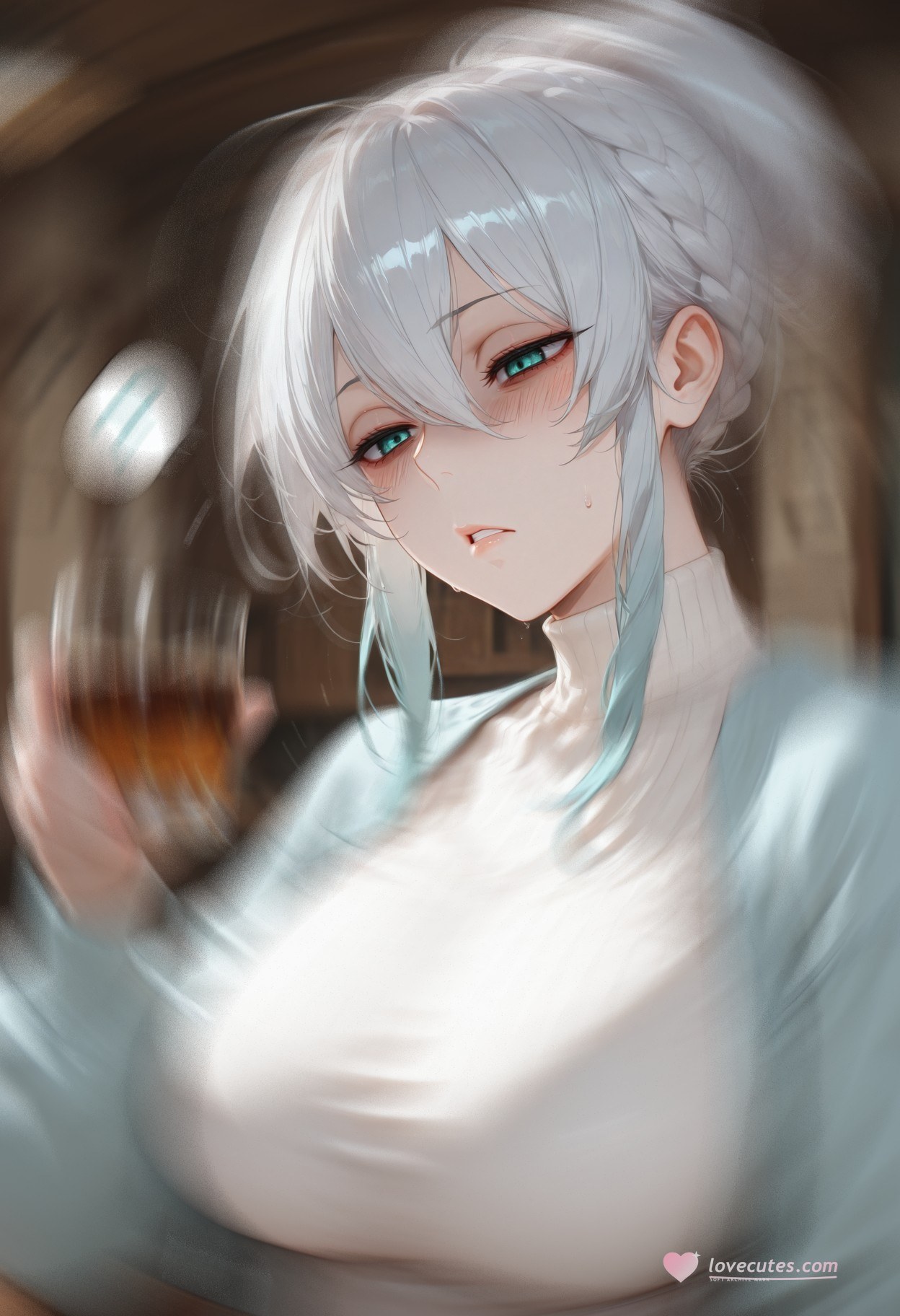 AI Generated Anime Girl - 原创雪女 Yukino：蕾丝内衣床拍露点 281P
