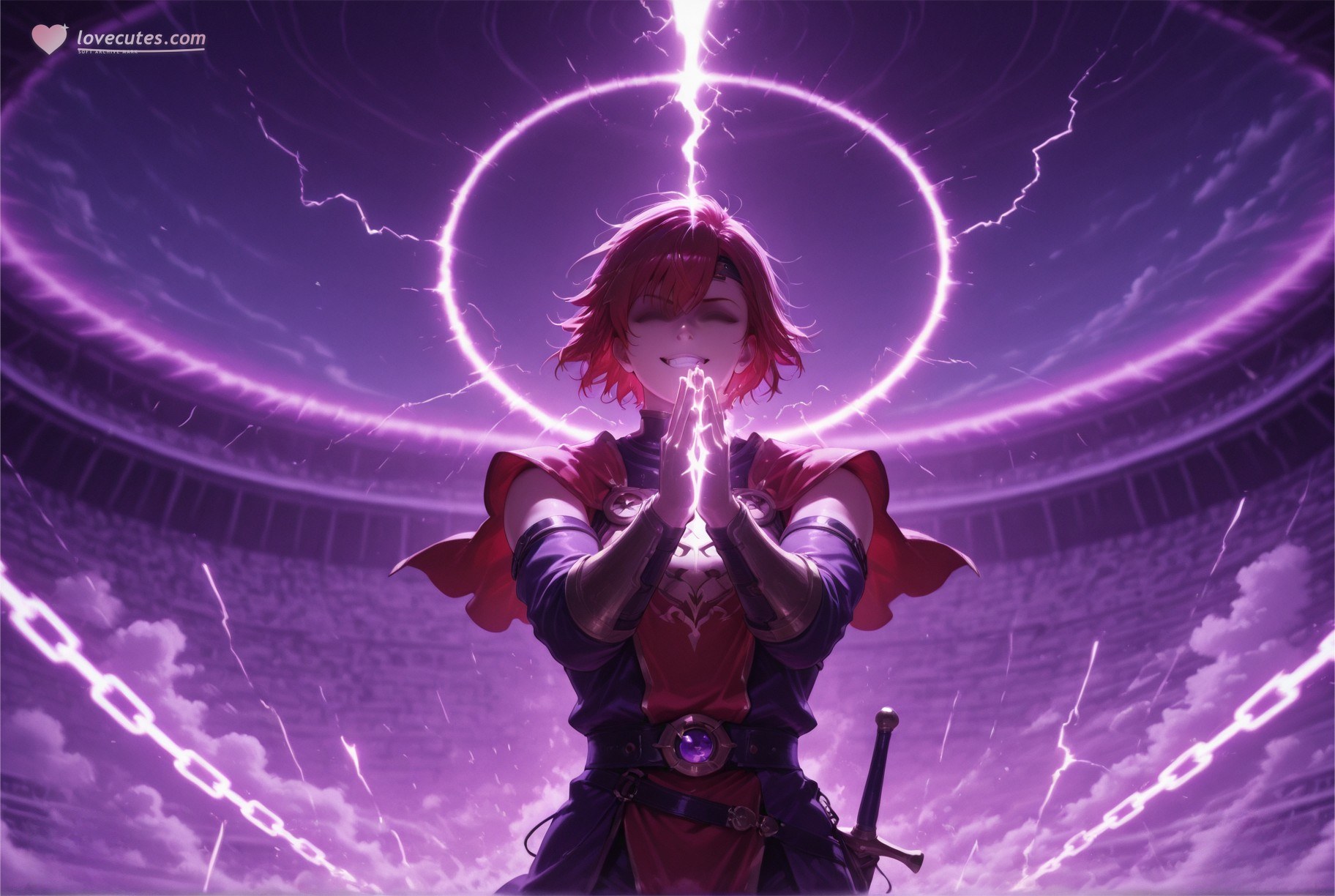Cô gái anime do AI tạo - 原神 克洛琳德: váy bó đen lộ khe 283P