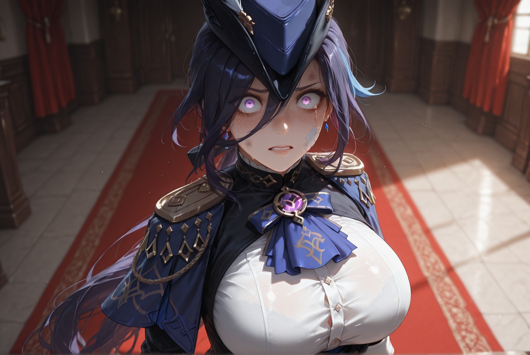 AI Generated Anime Girl - 原神 克洛琳德：黑丝紧身衣露穴 283P