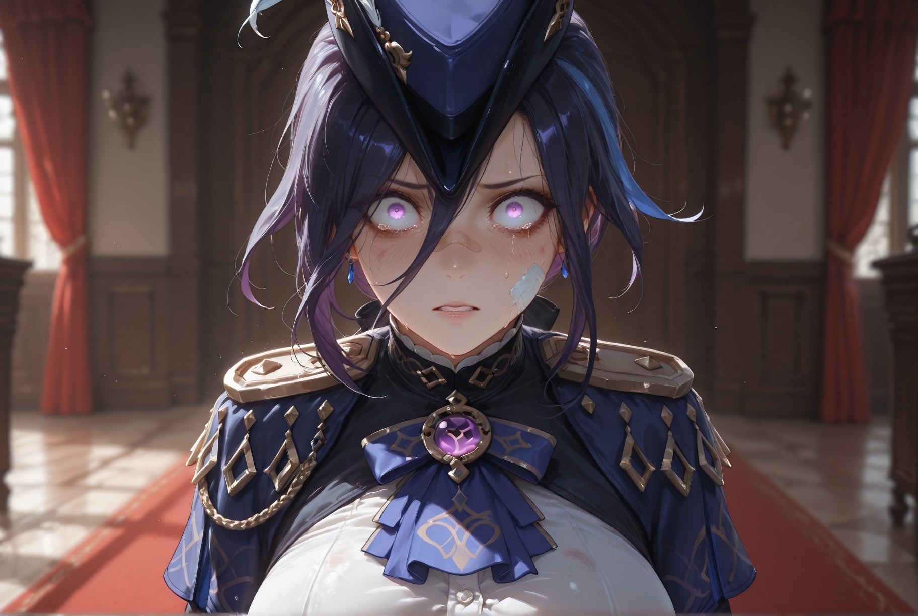 AI Generated Anime Girl - 原神 克洛琳德：黑丝紧身衣露穴 283P
