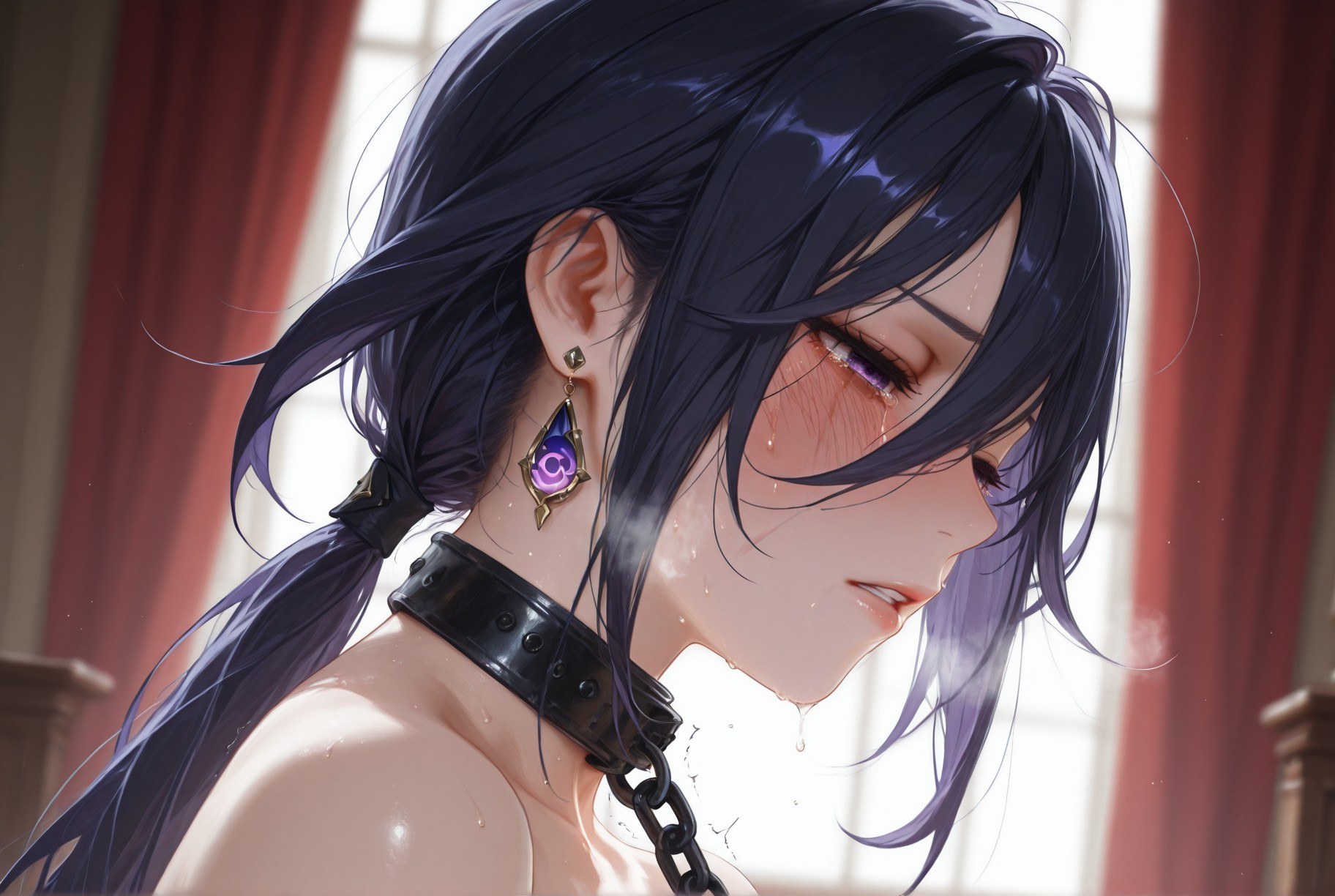 AI Generated Anime Girl - 原神 克洛琳德：黑丝紧身衣露穴 283P