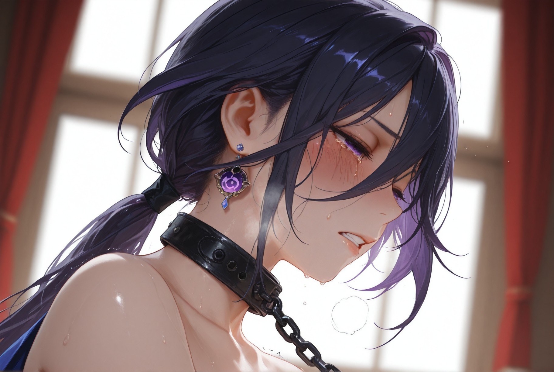 AI Generated Anime Girl - 原神 克洛琳德：黑丝紧身衣露穴 283P