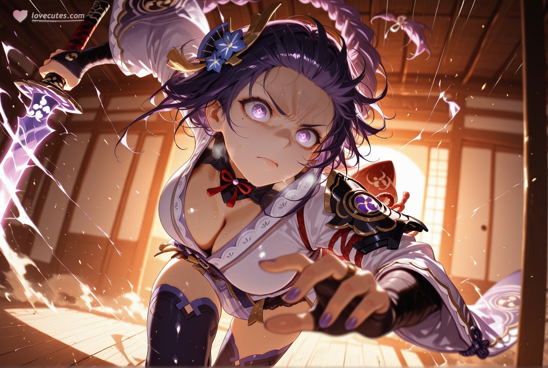 AI Generated Anime Girl - 原神 女士 Preview：长发预览版露点 90P