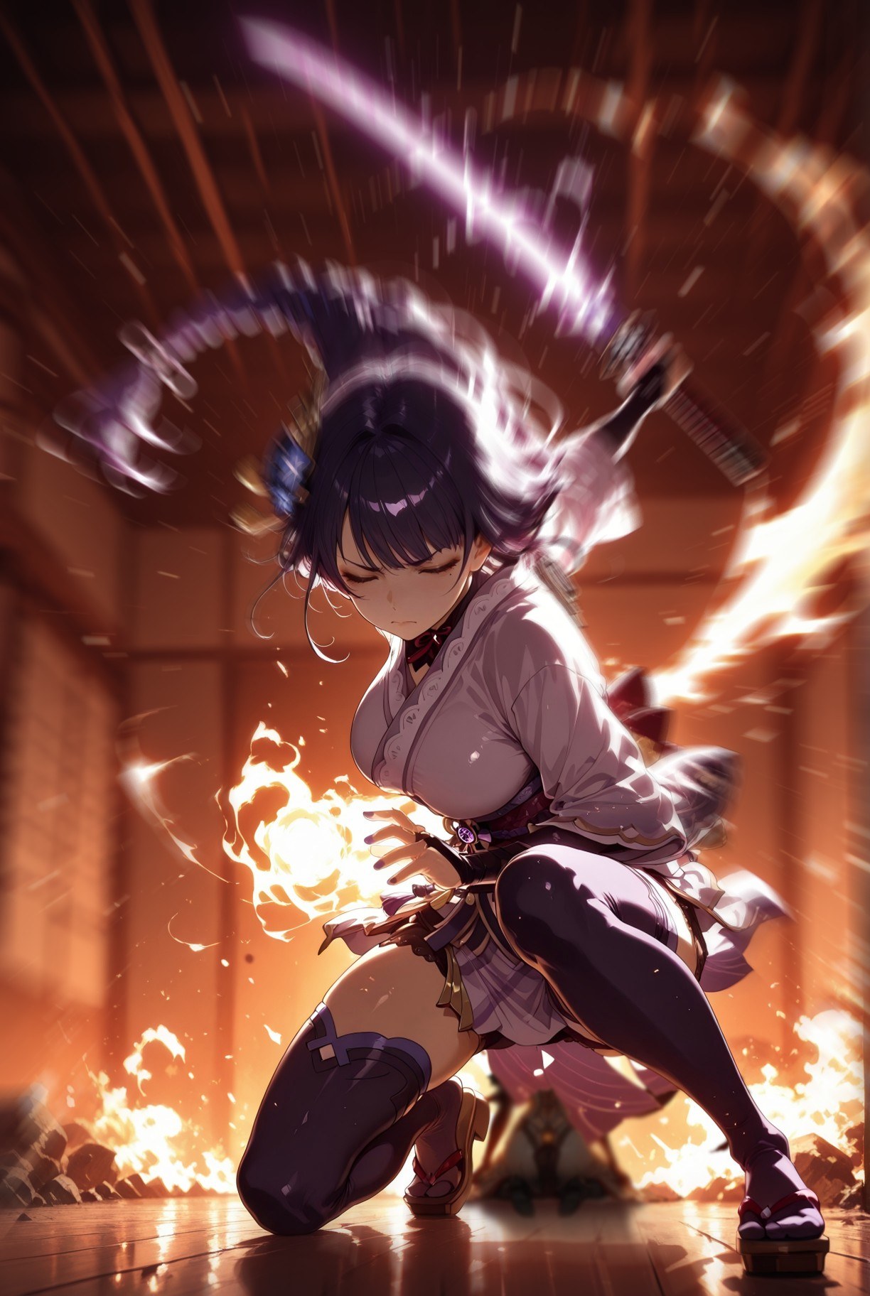 Cô gái anime do AI tạo - 原神 女士 Preview：长发预览版露 điểm 90P