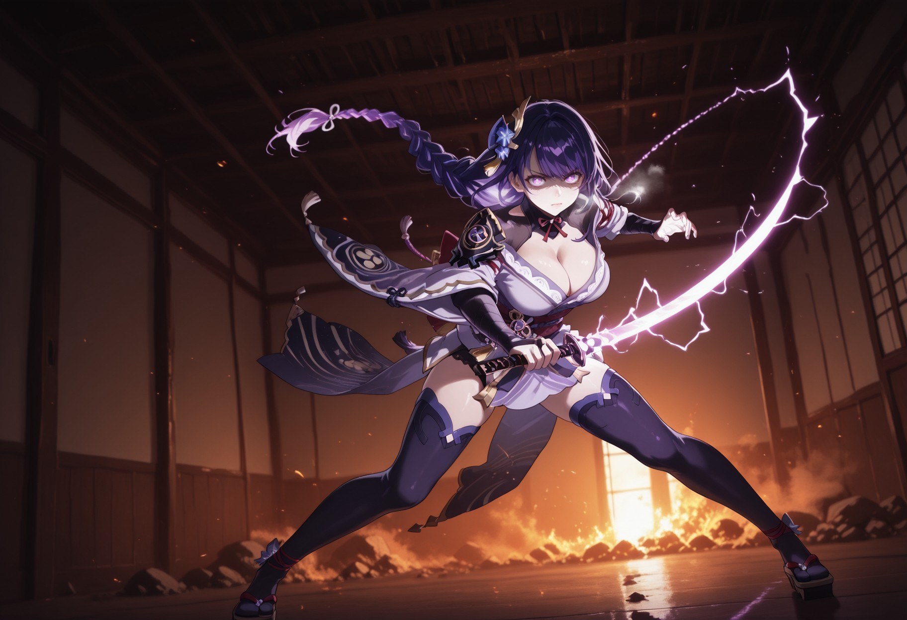 AI Generated Anime Girl - 原神 女士：蕾丝内衣紧身衣白虎 302P