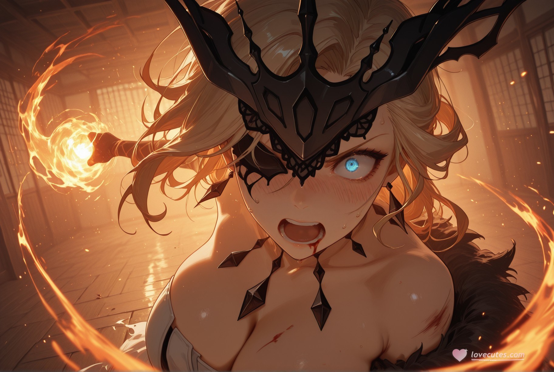 AI Generated Anime Girl - 原神 女士：蕾丝内衣紧身衣白虎 302P