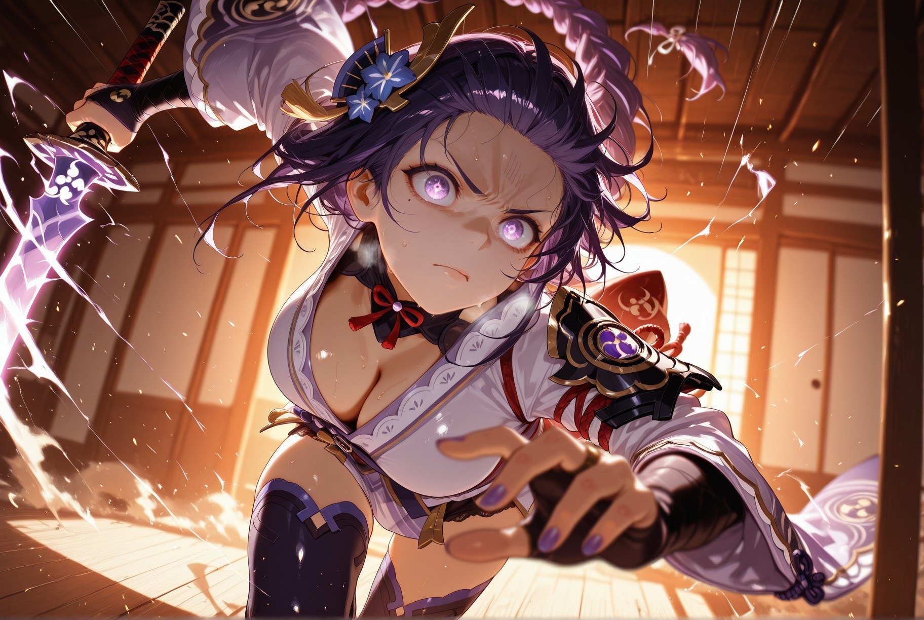 AI Generated Anime Girl - 原神 女士：蕾丝内衣紧身衣白虎 302P