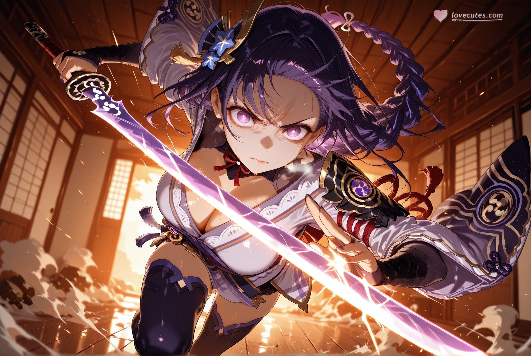 AI Generated Anime Girl - 原神 女士：蕾丝内衣紧身衣白虎 302P