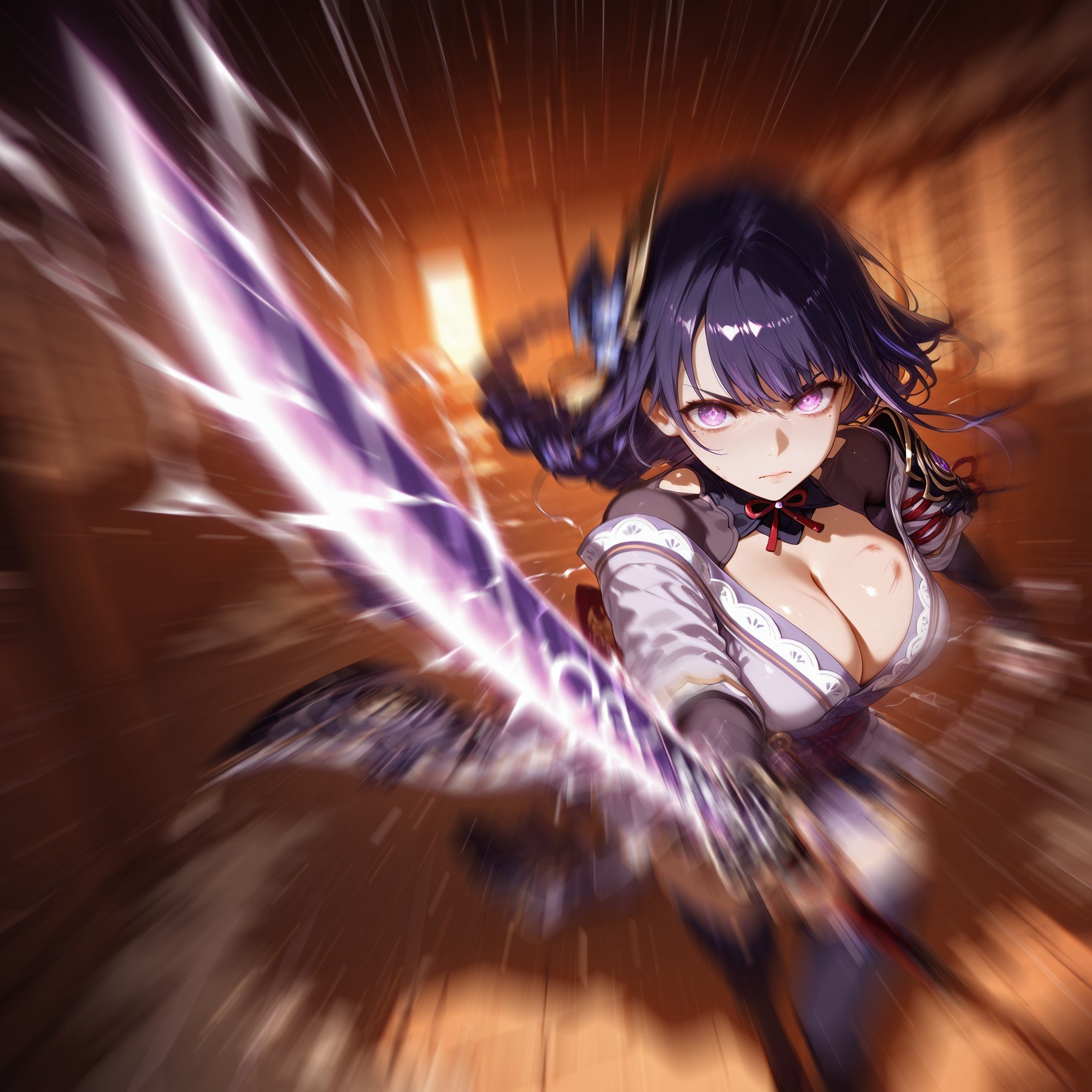 AI Generated Anime Girl - 原神 女士：蕾丝内衣紧身衣白虎 302P