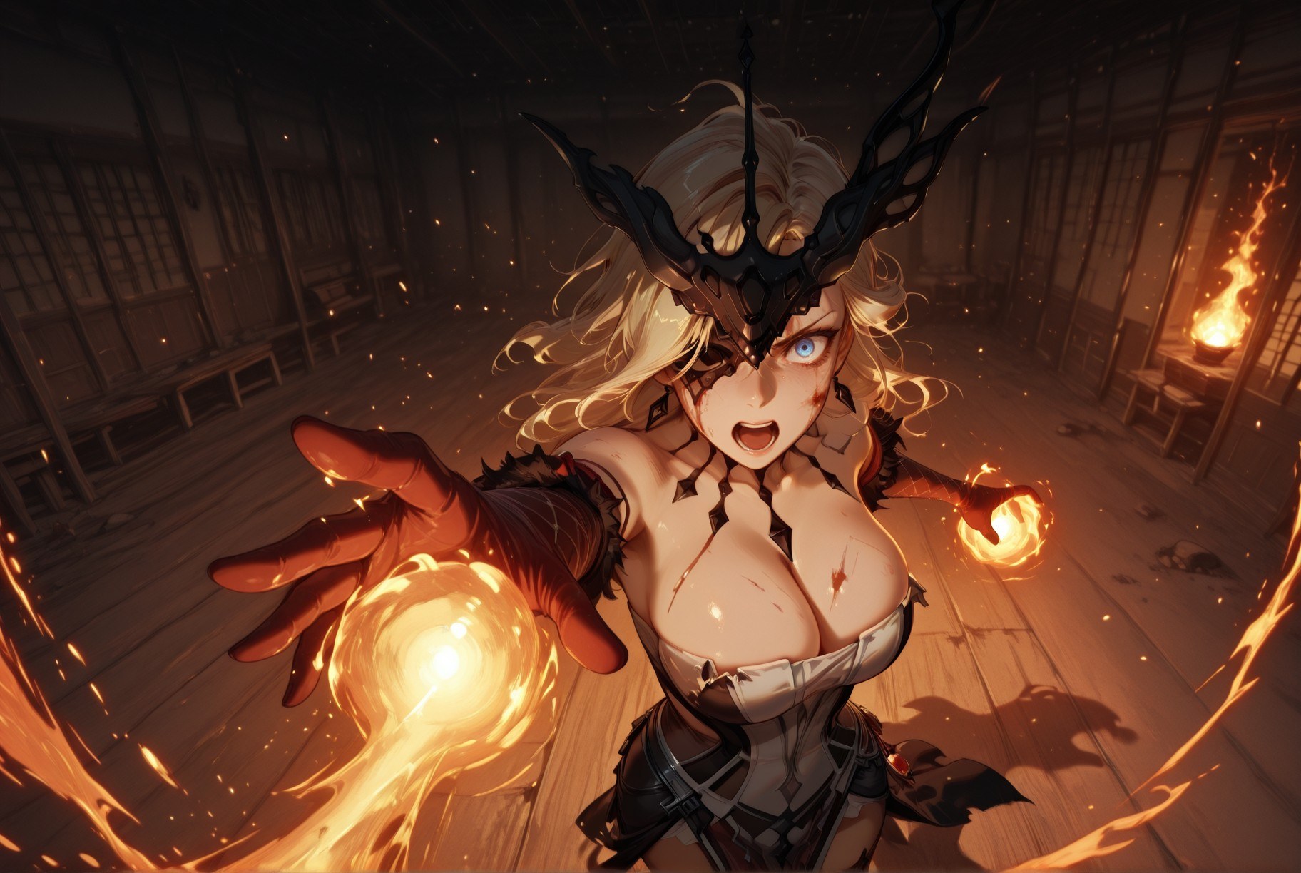 AI Generated Anime Girl - 原神 女士：蕾丝内衣紧身衣白虎 302P
