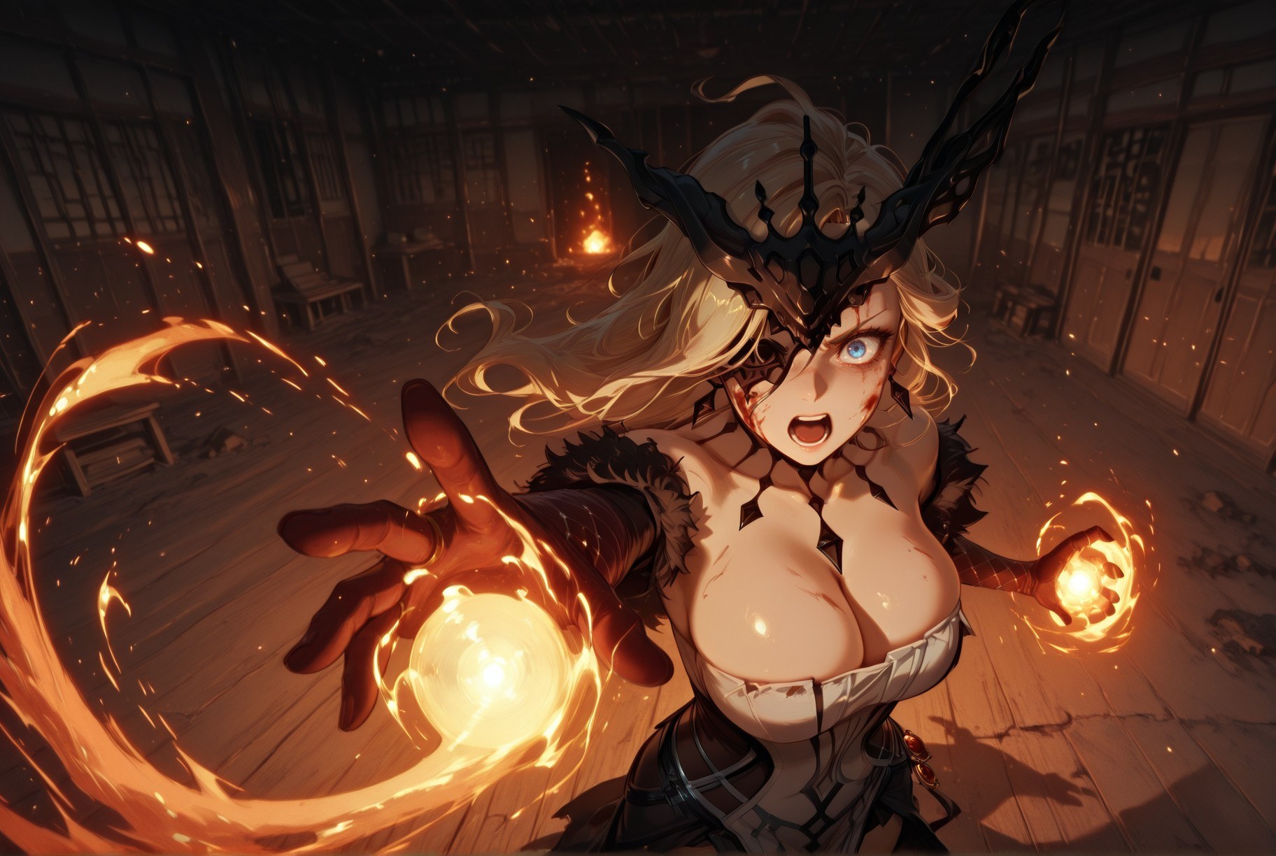 AI Generated Anime Girl - 原神 女士：蕾丝内衣紧身衣白虎 302P