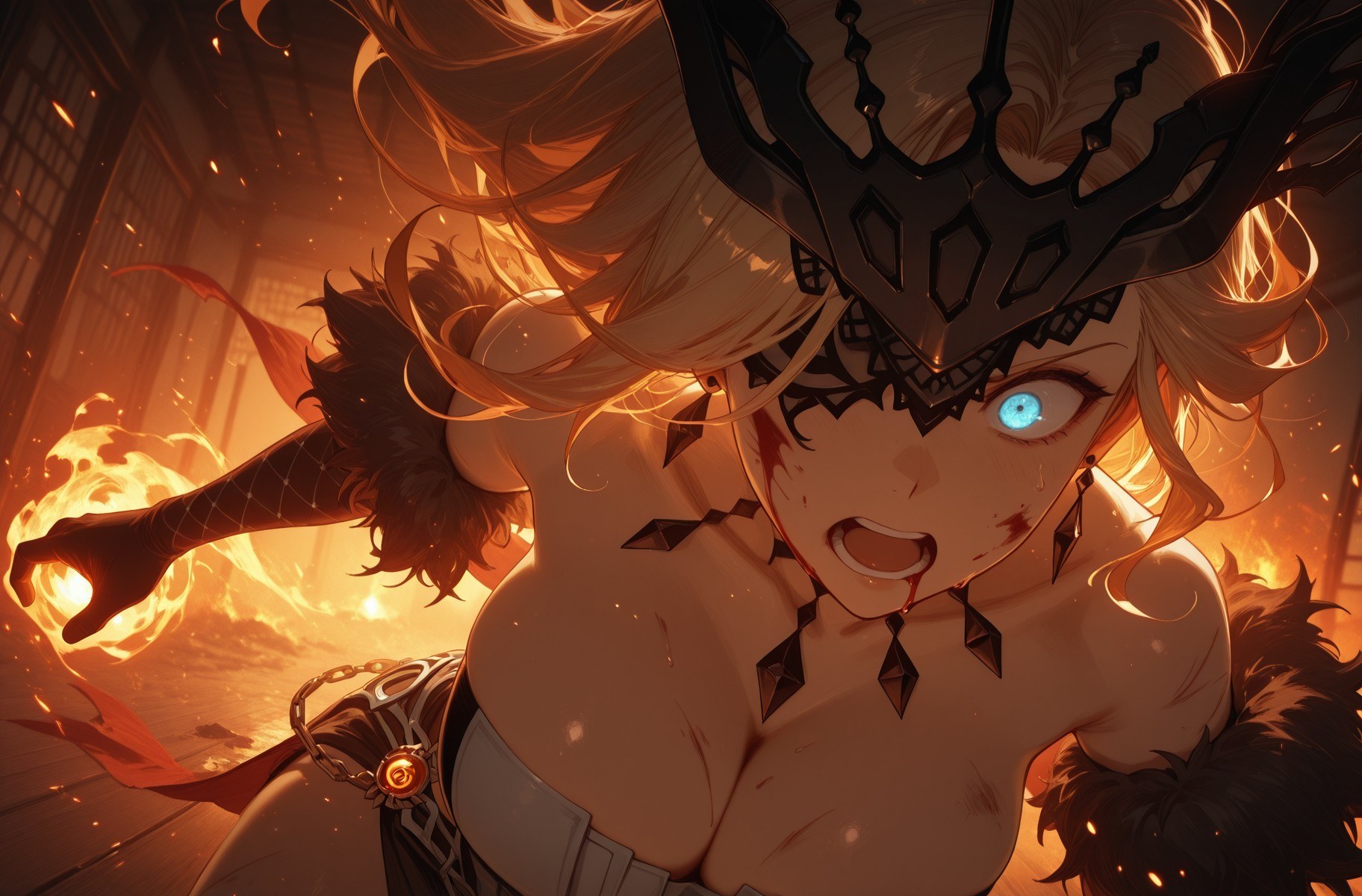 AI Generated Anime Girl - 原神 女士：蕾丝内衣紧身衣白虎 302P