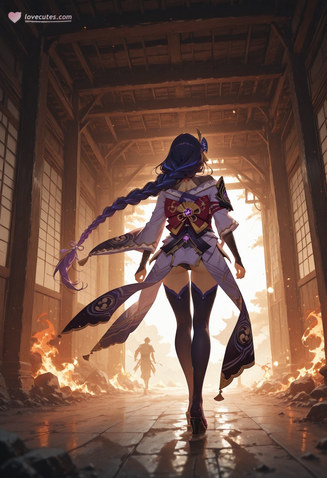 AI Generated Anime Girl - 原神 女士：蕾丝内衣紧身衣白虎 302P