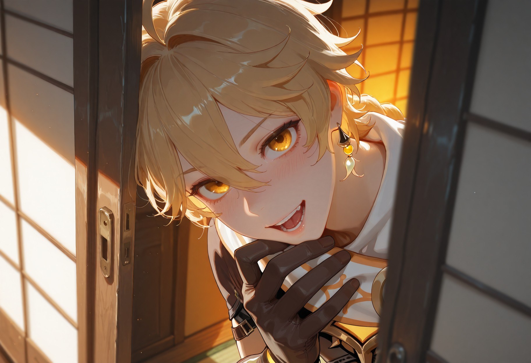 AI Generated Anime Girl - 原神 申鹤：紧身衣浴室露点 233P