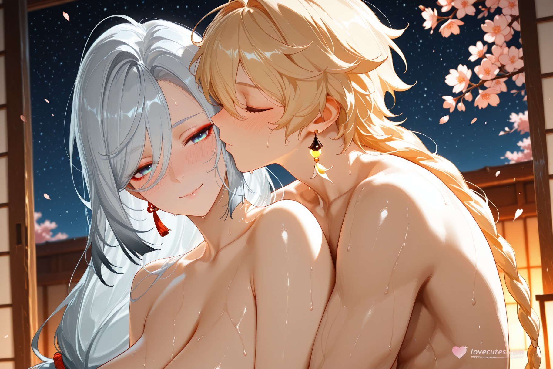 AI Generated Anime Girl - 원신 신학：타이트한 의상 욕실 노출 233P