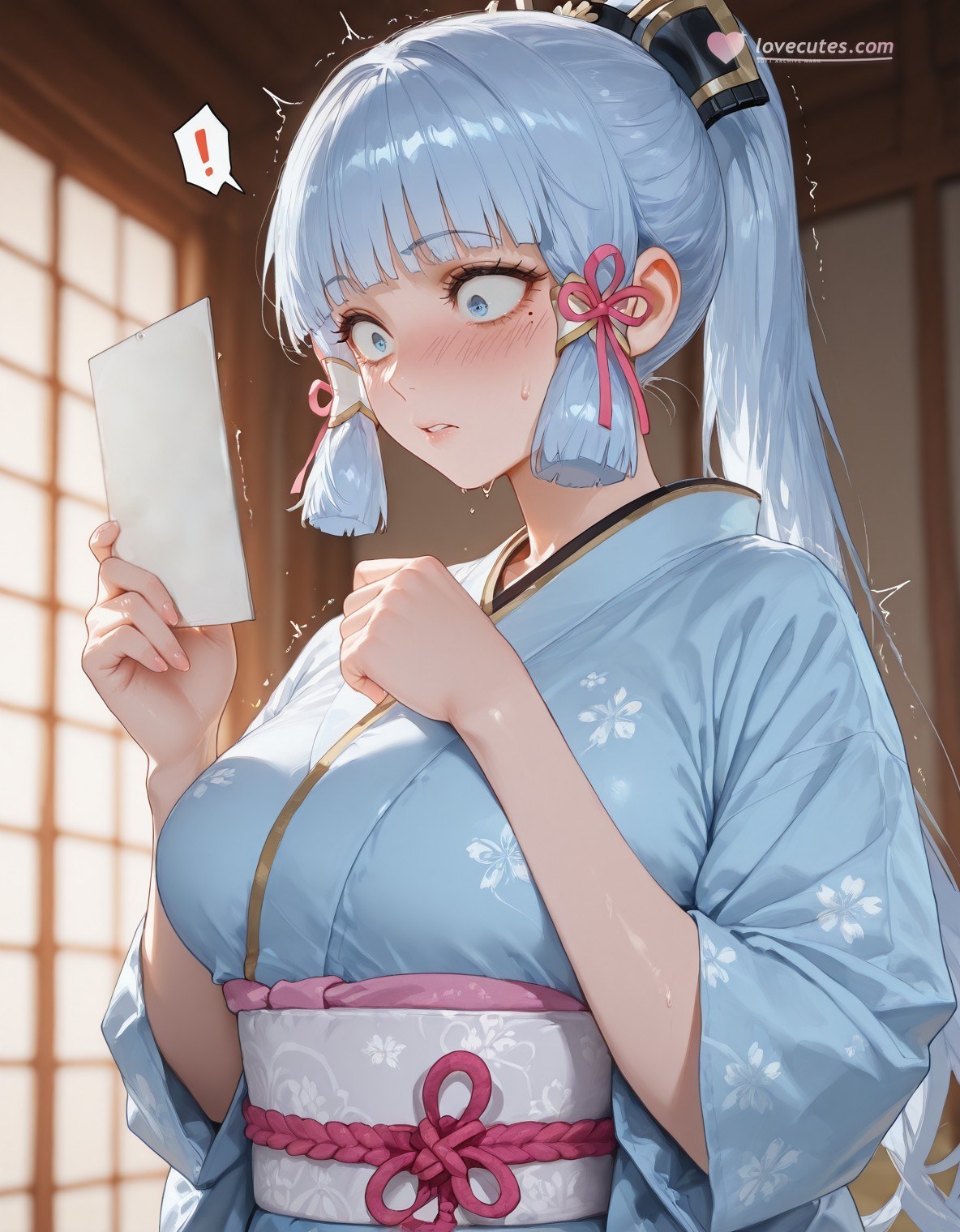 AI Generated Anime Girl - 原神 神里绫华 NTR Vol.1：黑丝蕾丝内衣 87P
