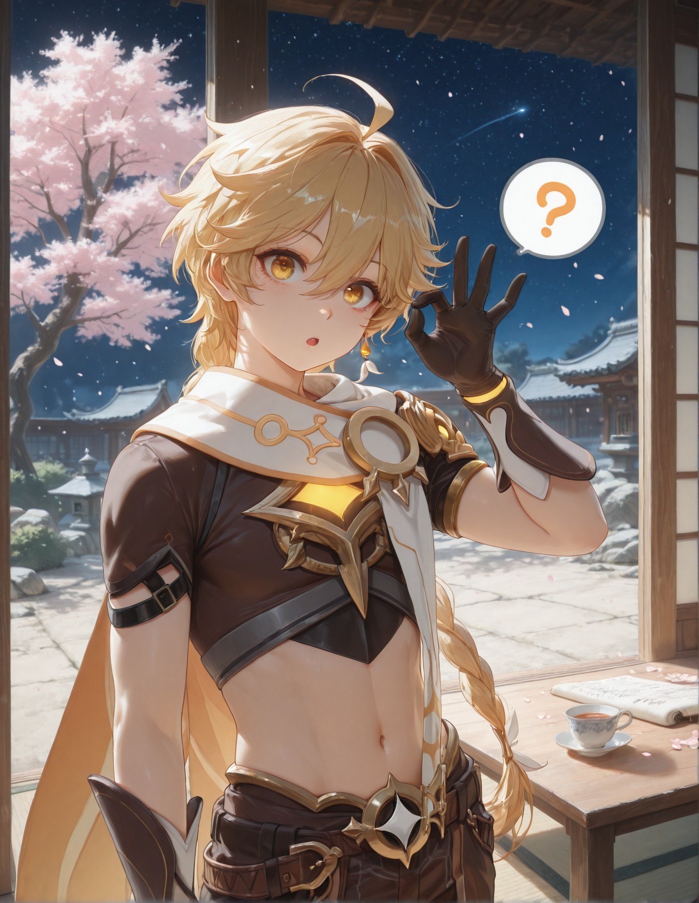 AI Generated Anime Girl - 原神 神里绫华 NTR Vol.1：黑丝蕾丝内衣 87P
