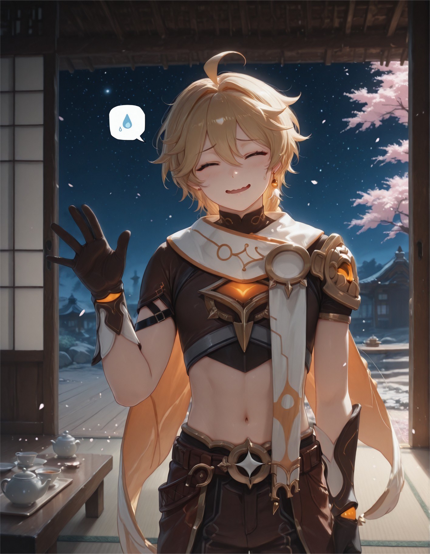 AI Generated Anime Girl - 原神 神里绫华 NTR Vol.1：黑丝蕾丝内衣 87P