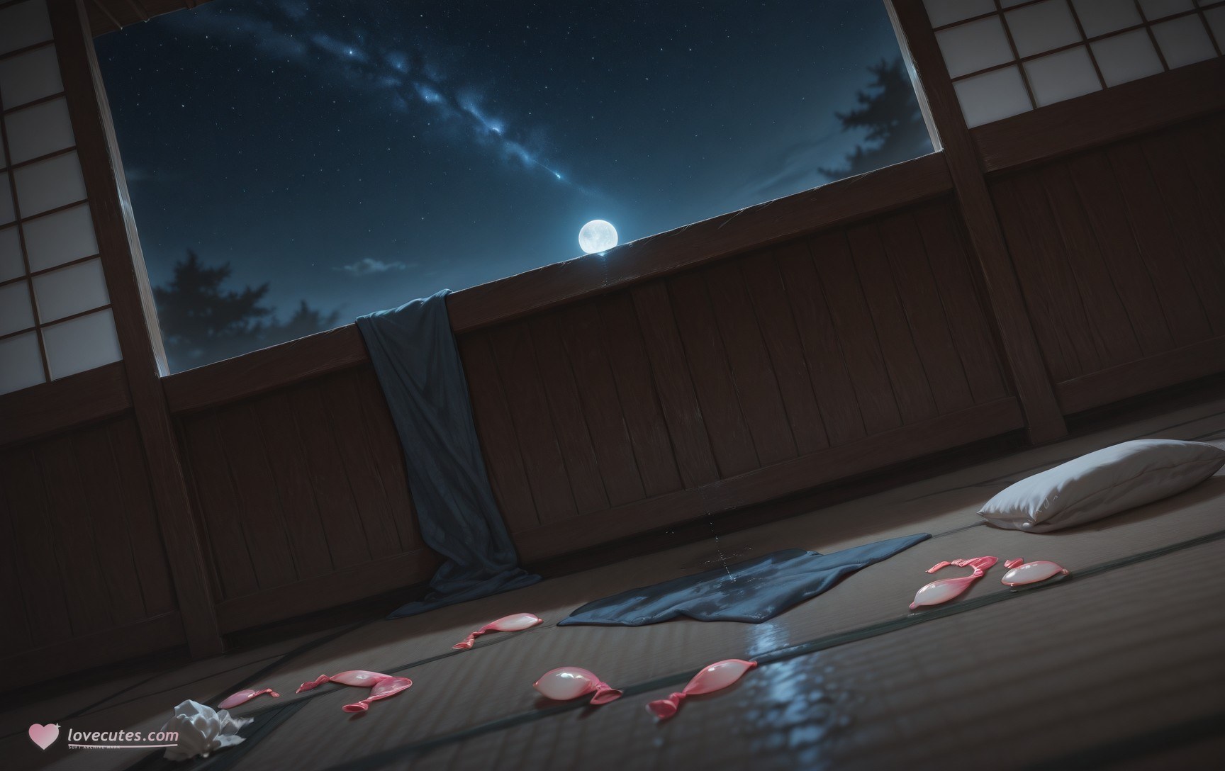 AI Generated Anime Girl - 原神 神里绫华 NTR Vol.1：黑丝蕾丝内衣 87P