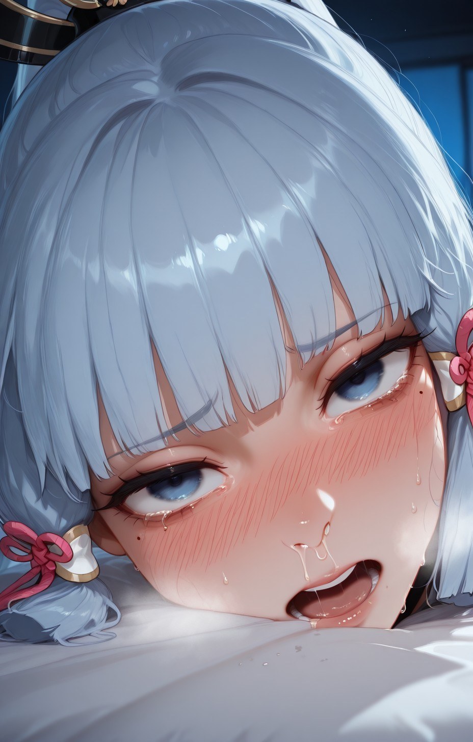 AI Generated Anime Girl - 原神 神里绫华 NTR Vol.1：黑丝蕾丝内衣 87P