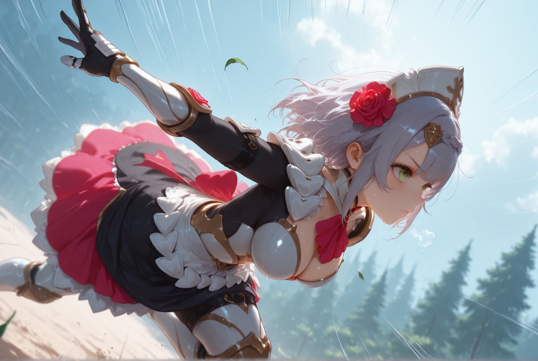 AI สร้างขึ้น Anime Girl - 原神 โนเอล、ยูลา รวมชุด: ชุดพยาบาล ถุงน่องขาว 257P