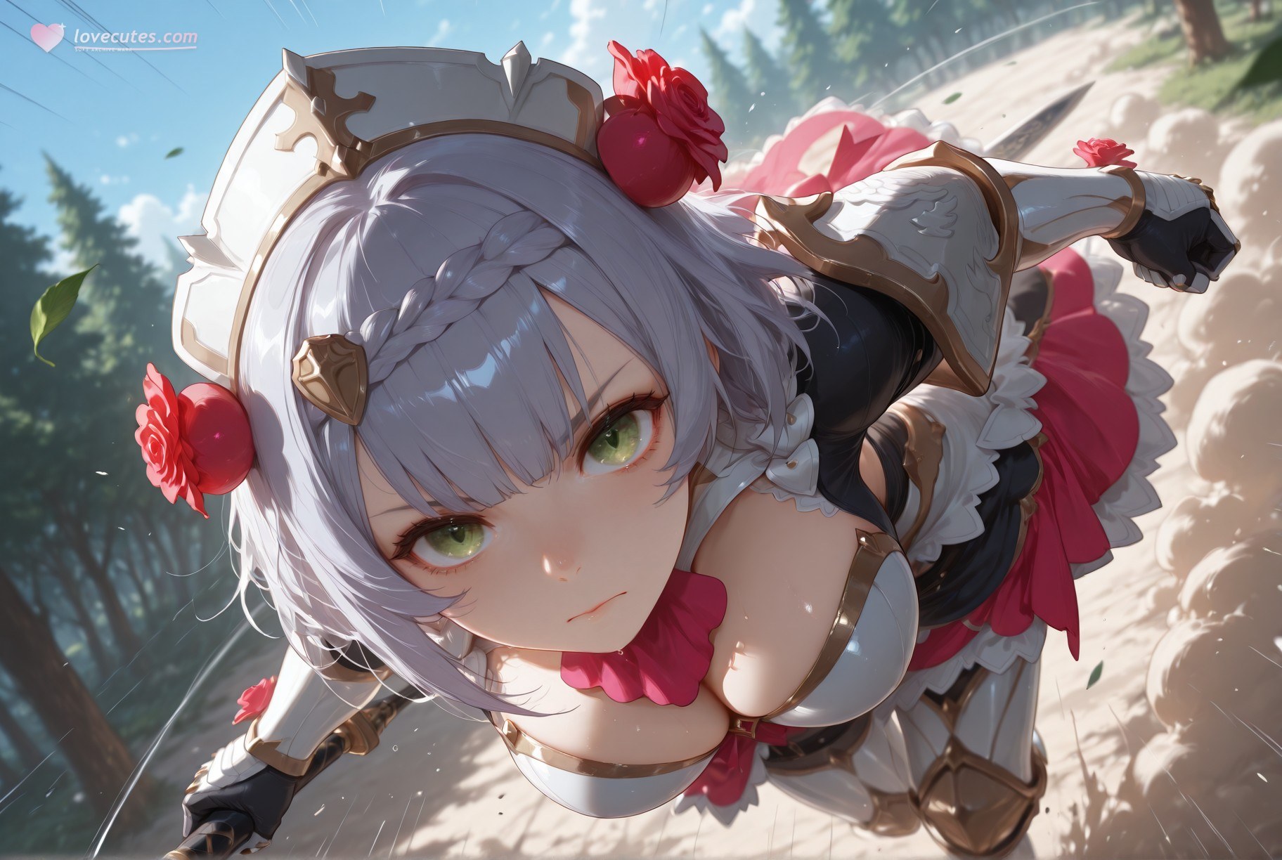 AI สร้างขึ้น Anime Girl - 原神 โนเอล、ยูลา รวมชุด: ชุดพยาบาล ถุงน่องขาว 257P