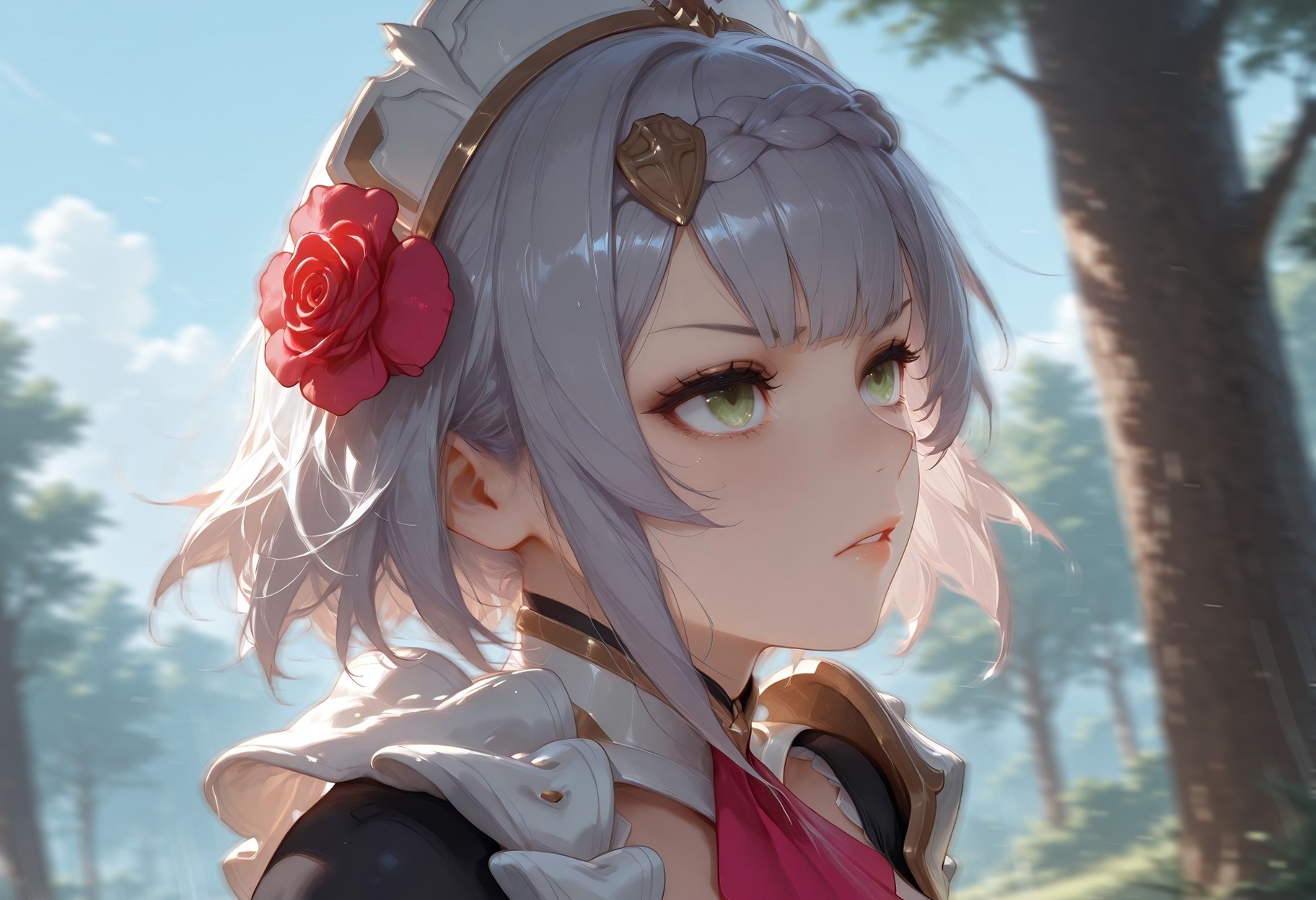 AI สร้างขึ้น Anime Girl - 原神 โนเอล、ยูลา รวมชุด: ชุดพยาบาล ถุงน่องขาว 257P