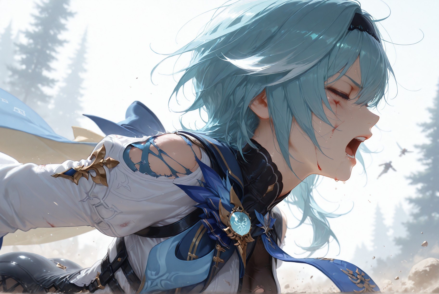 AI Generated Anime Girl - 原神 诺艾尔、优菈合集：护士装白丝 257P
