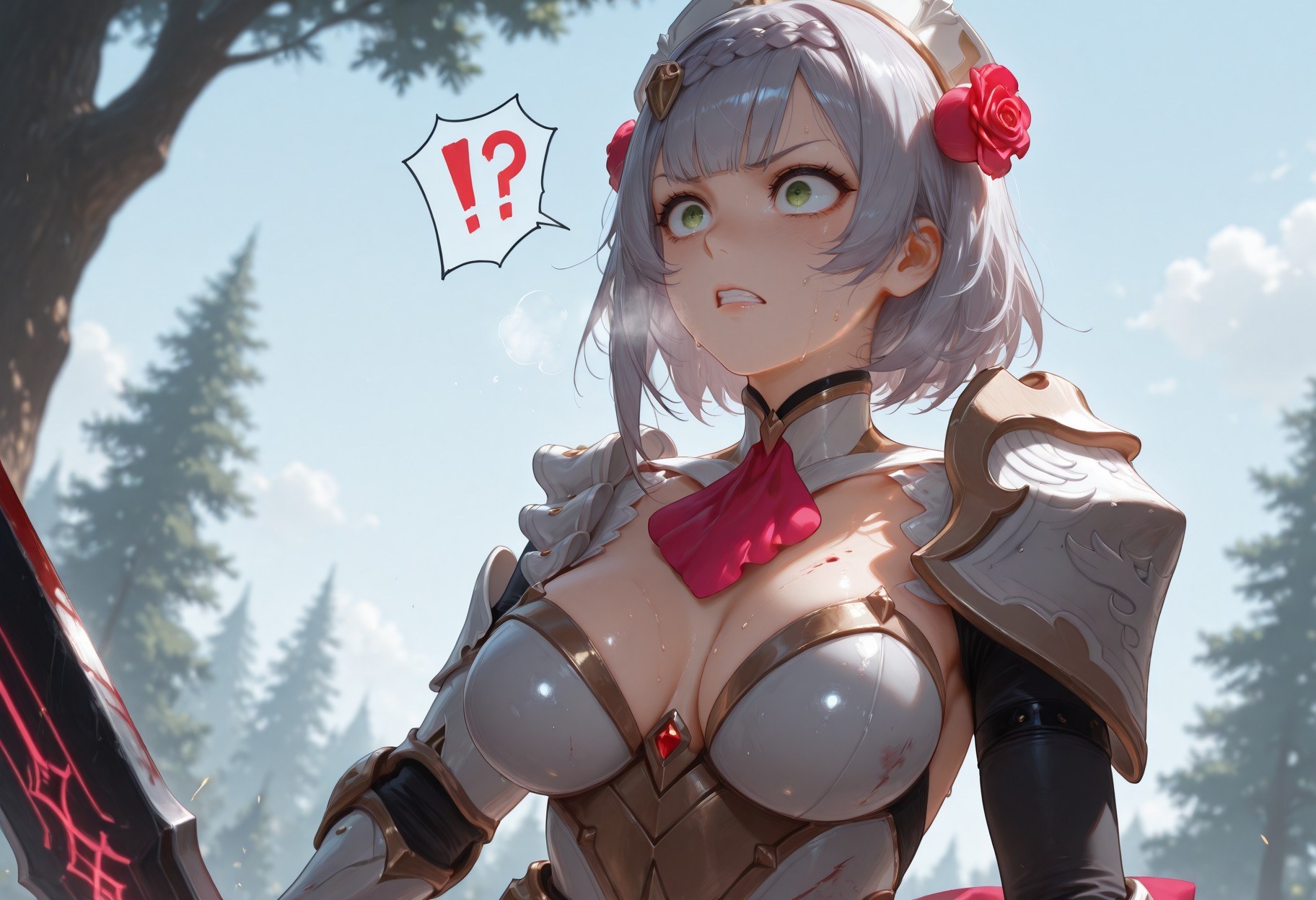 AI Generated Anime Girl - 原神 诺艾尔、优菈合集：护士装白丝 257P