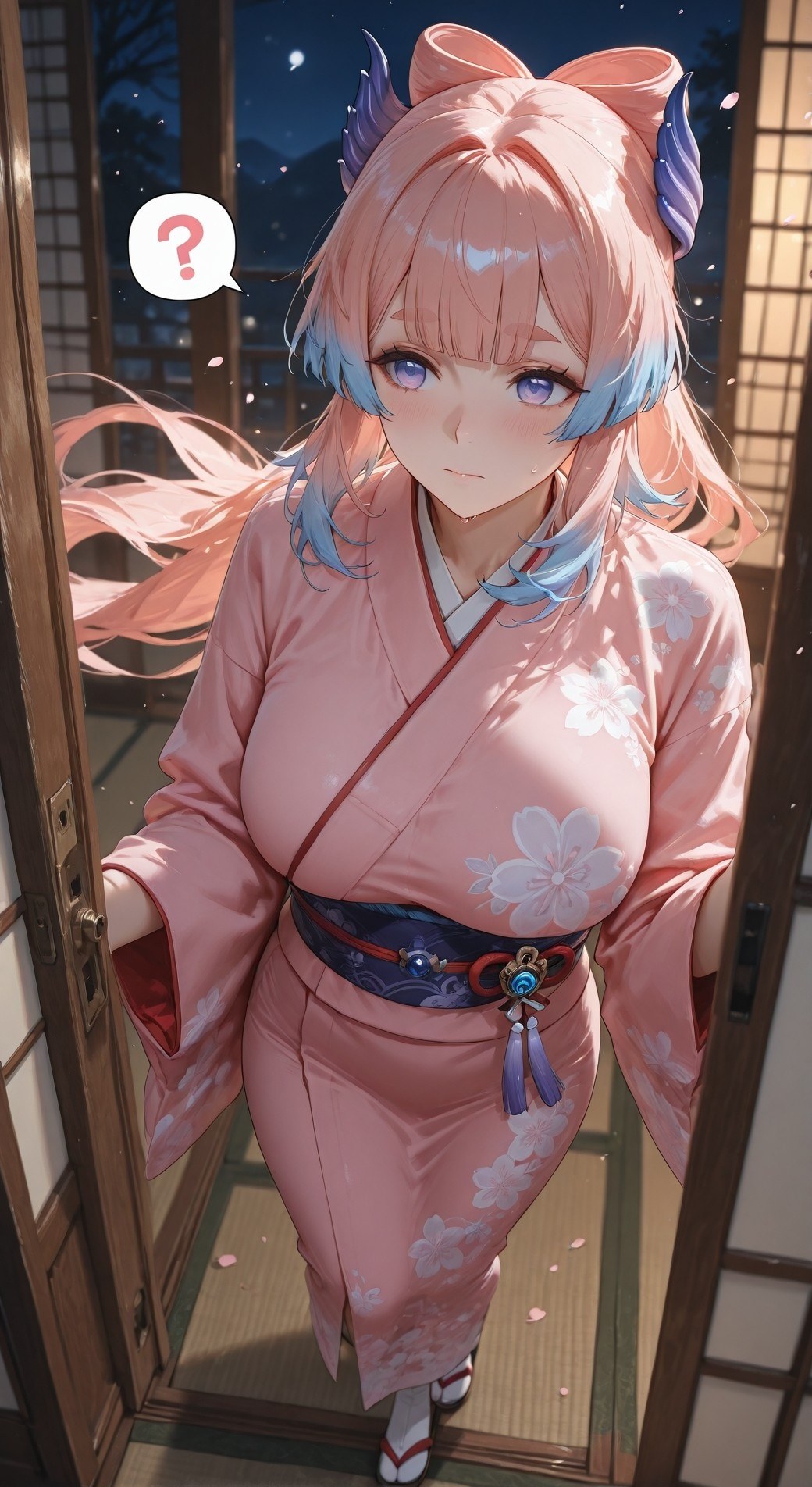AI Generated Anime Girl - 原神 雷电将军 NTR Vol.2：蕾丝内衣紧身衣 95P