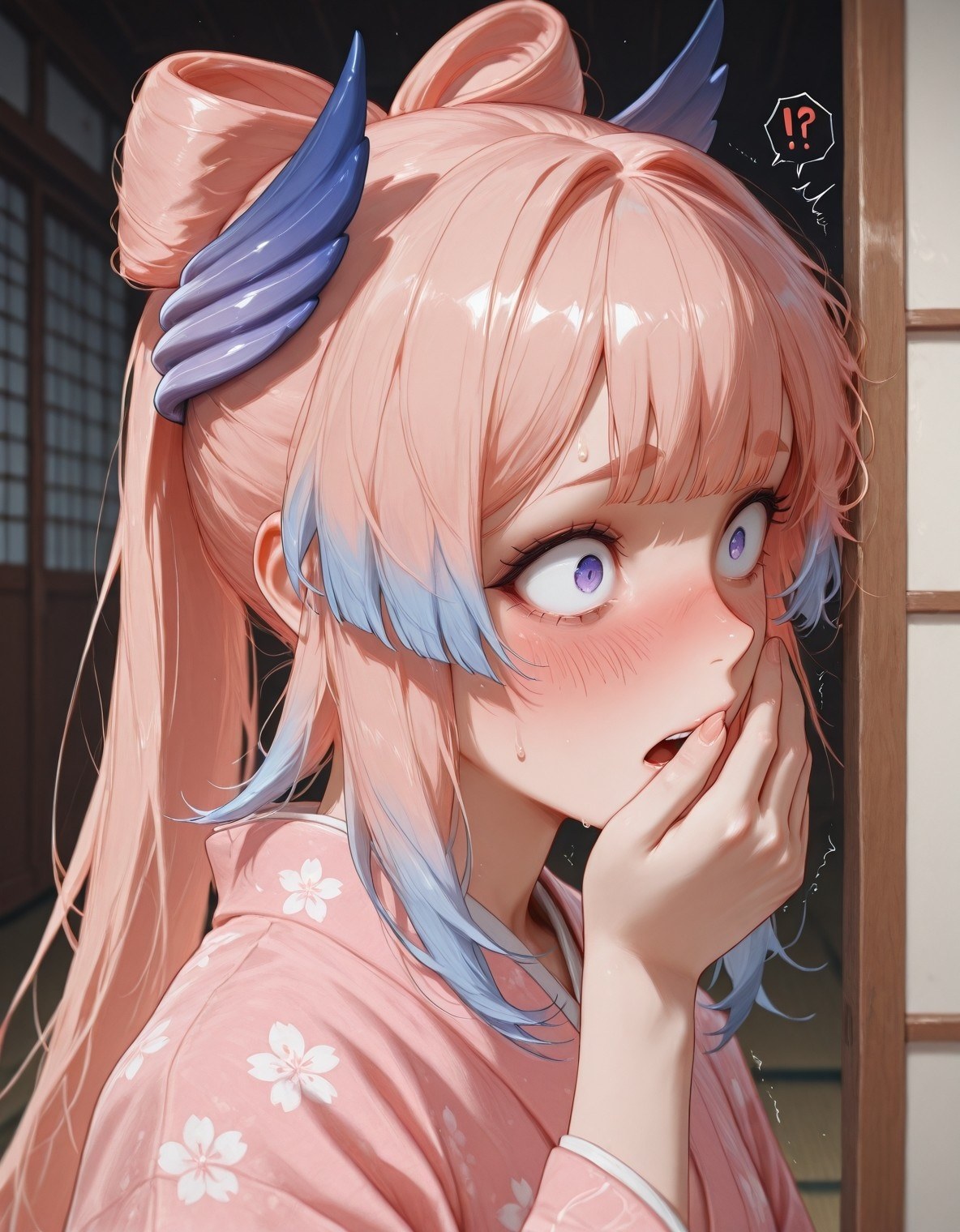 AI Generated Anime Girl - 原神 雷电将军 NTR Vol.2：蕾丝内衣紧身衣 95P