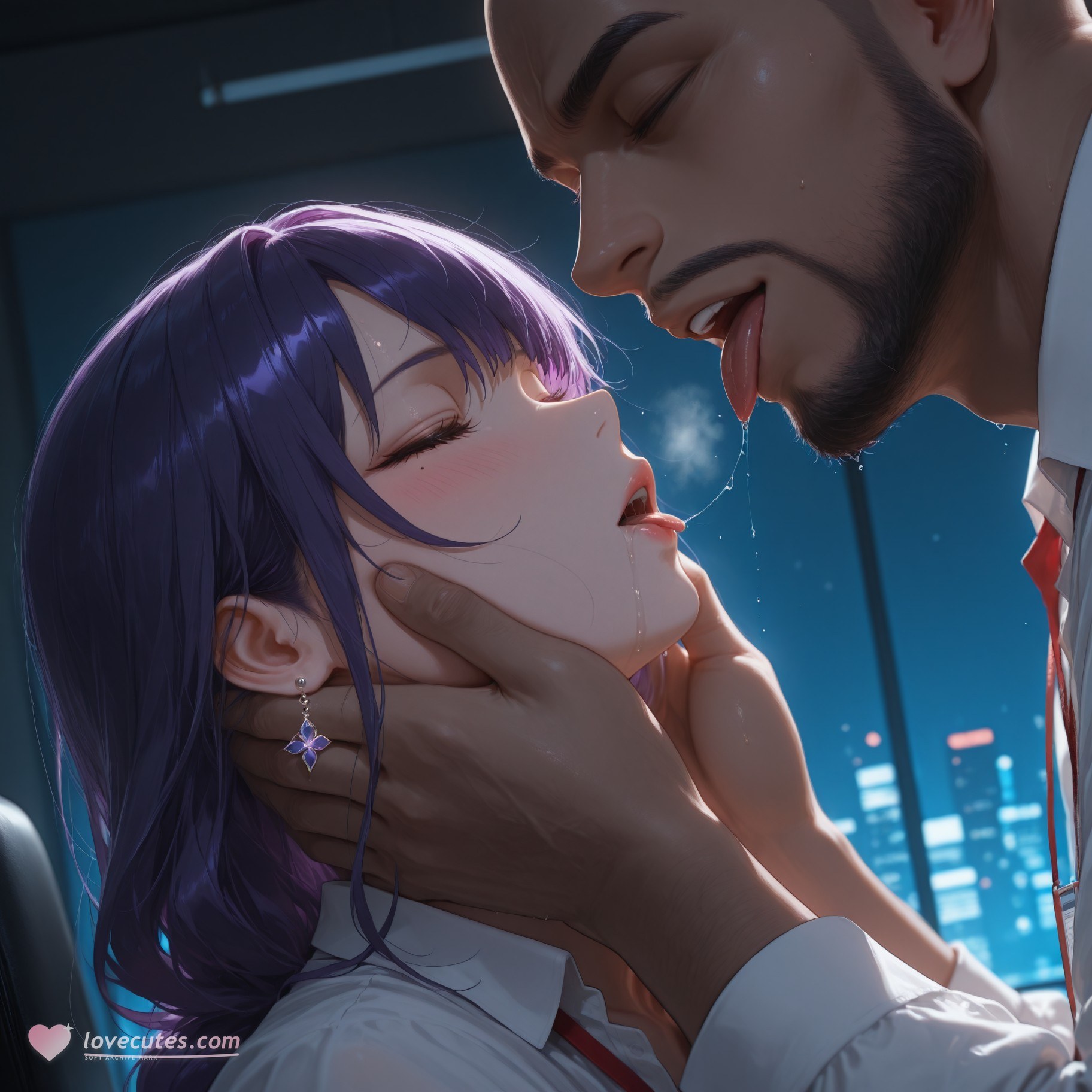 AI Generated Anime Girl - 原神 雷电将军 Preview：OL套裙黑丝 112P