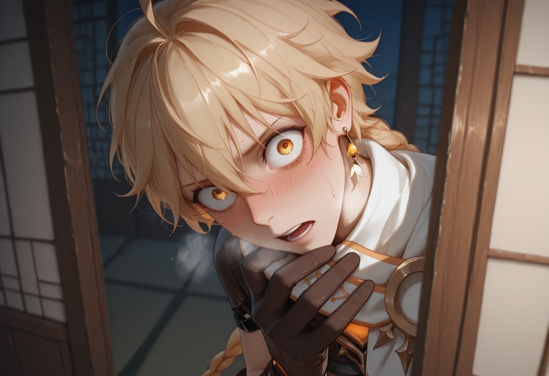 AI Generated Anime Girl - Genshin Impact Raiden Shogun, Sangonomiya Kokomi NTR Vol.3: Bed Shots, Wet Body 75P