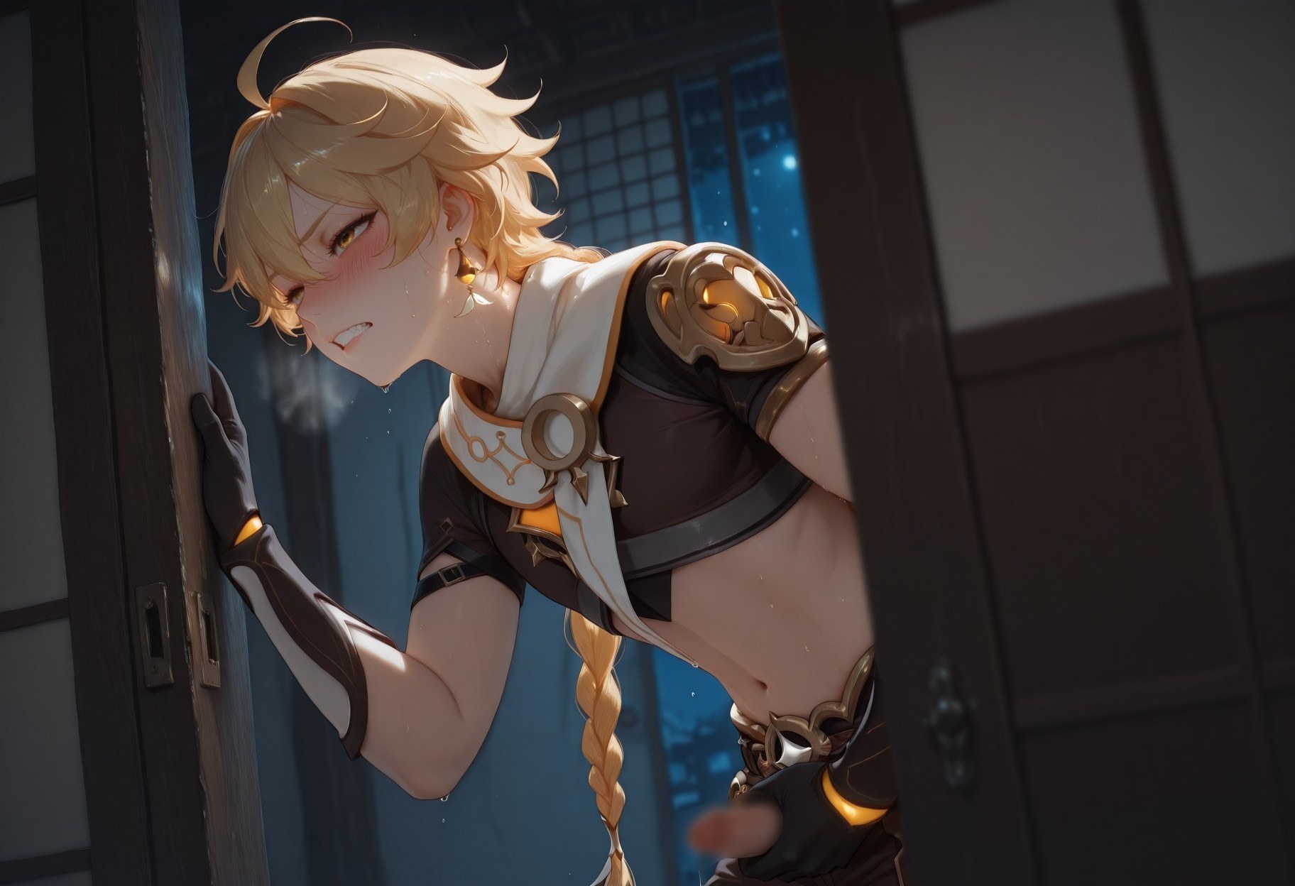 AI Generated Anime Girl - Genshin Impact Raiden Shogun, Sangonomiya Kokomi NTR Vol.3: Bed Shots, Wet Body 75P