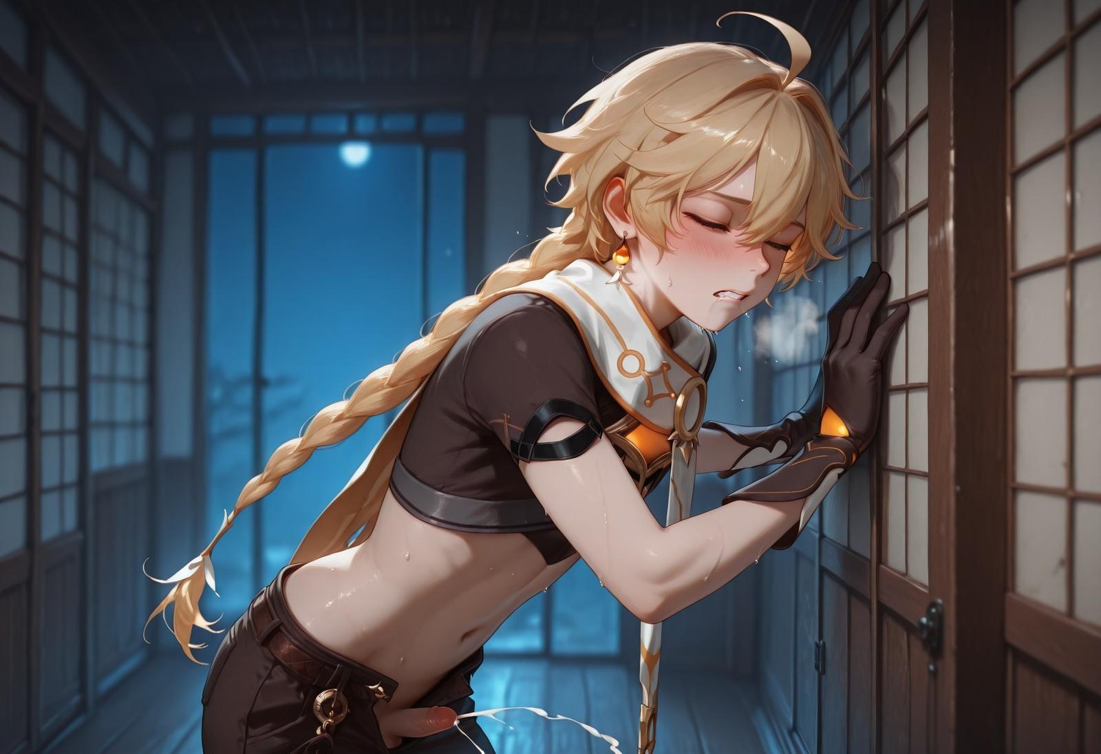 AI生成アニメ少女 - 原神 雷電将軍、珊瑚宮心海合集：タイトスーツ長髪露出 143P