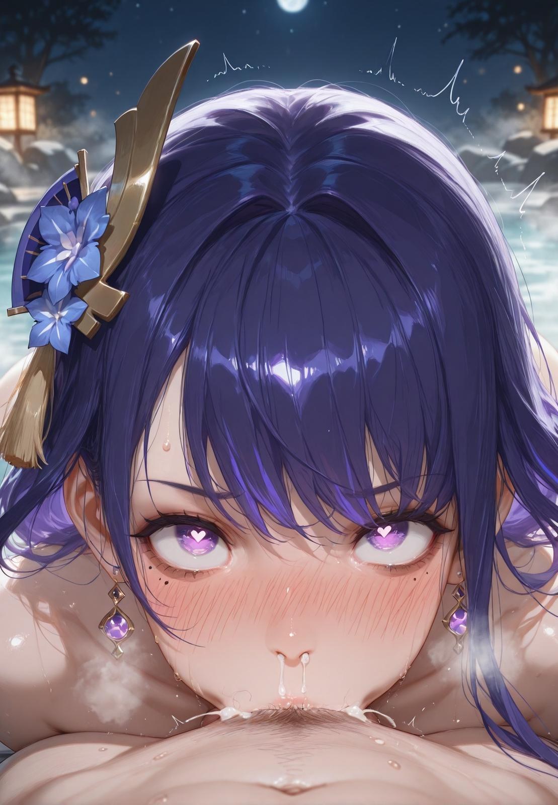 AI 生成動漫女孩 - 原神 雷電將軍：蕾絲內衣床拍露穴 213P
