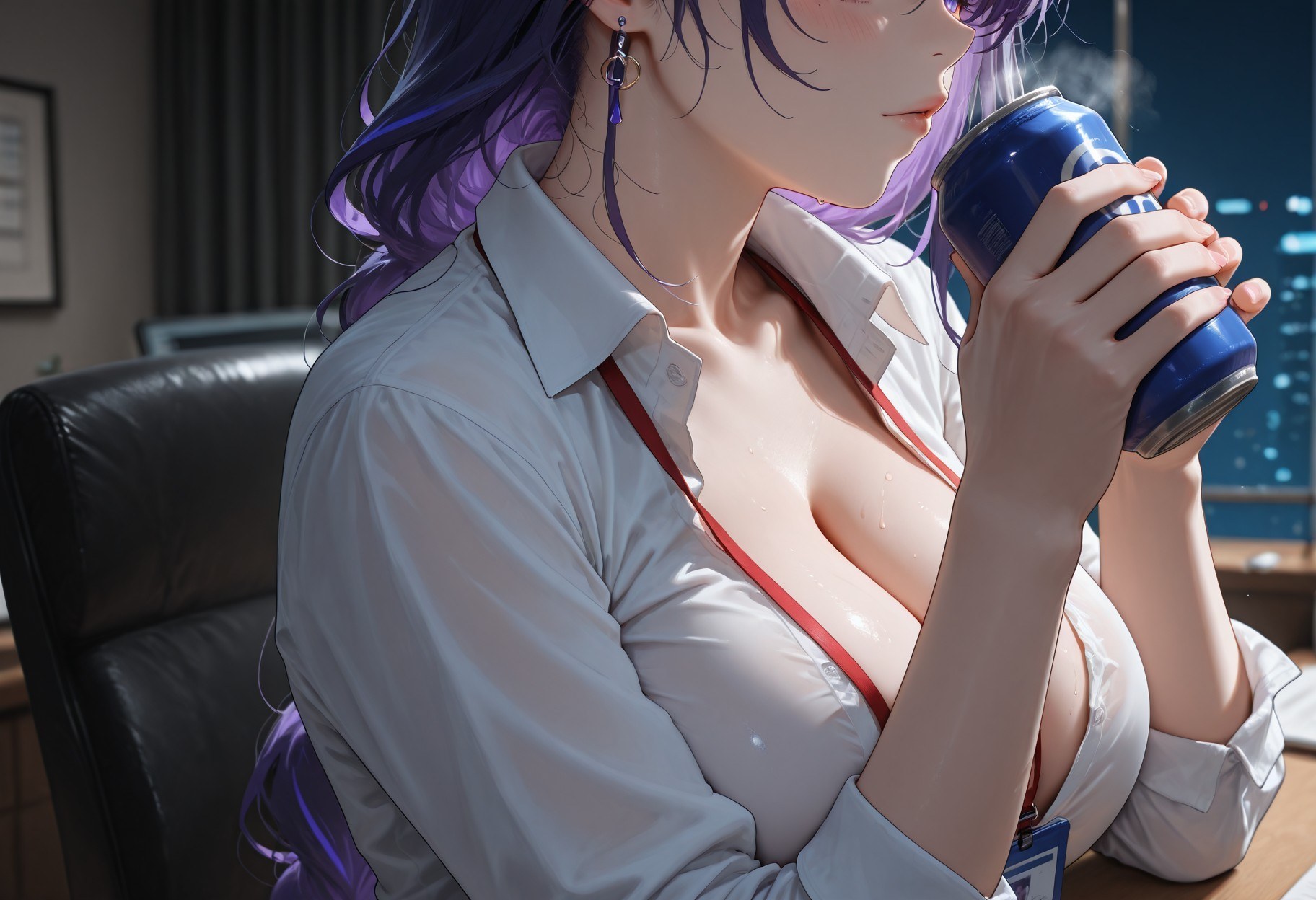 AI Generated Anime Girl - 原神 雷电将军：OL套裙黑丝 382P