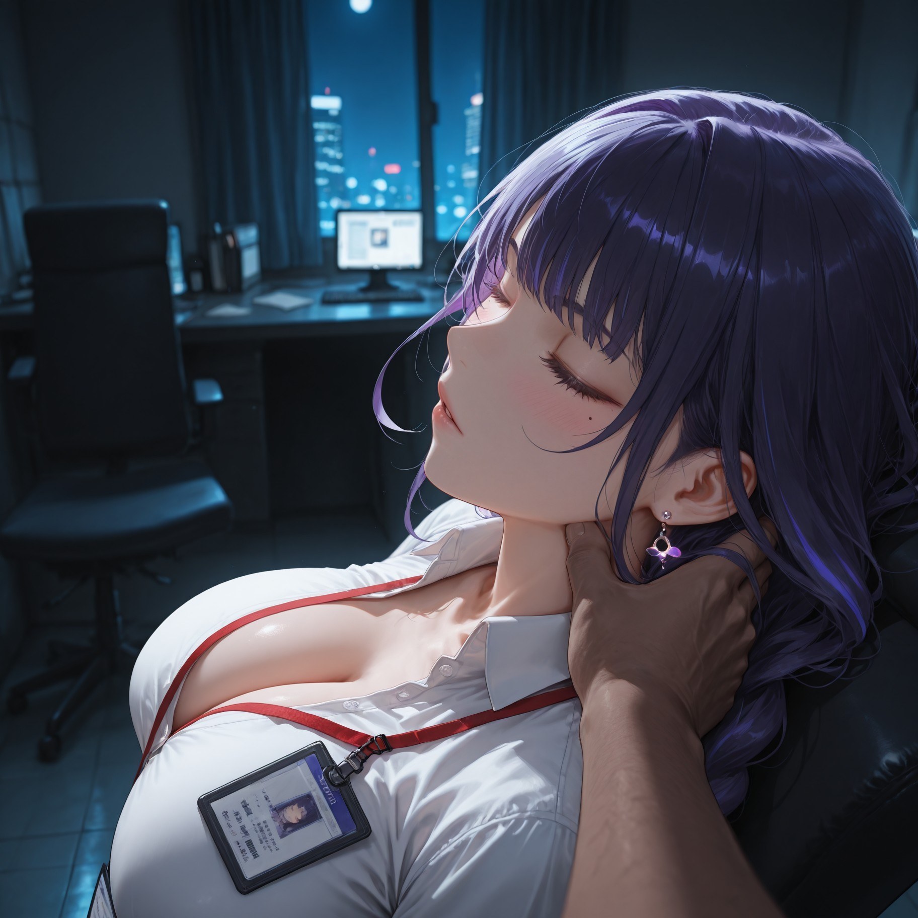 AI Generated Anime Girl - 原神 雷电将军：OL套裙黑丝 382P