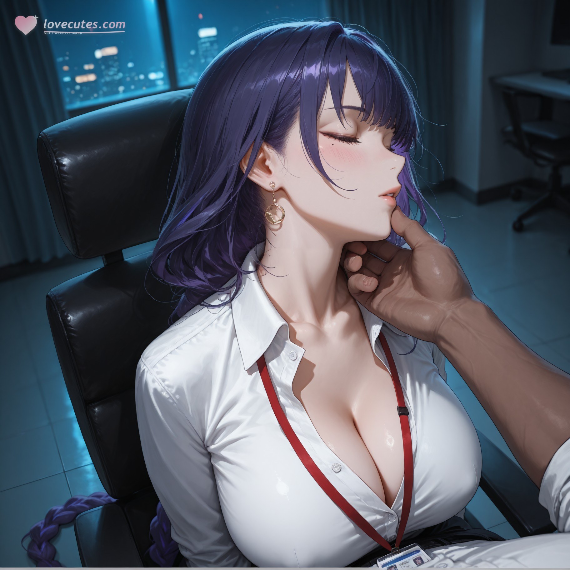 AI Generated Anime Girl - 原神 雷电将军：OL套裙黑丝 382P