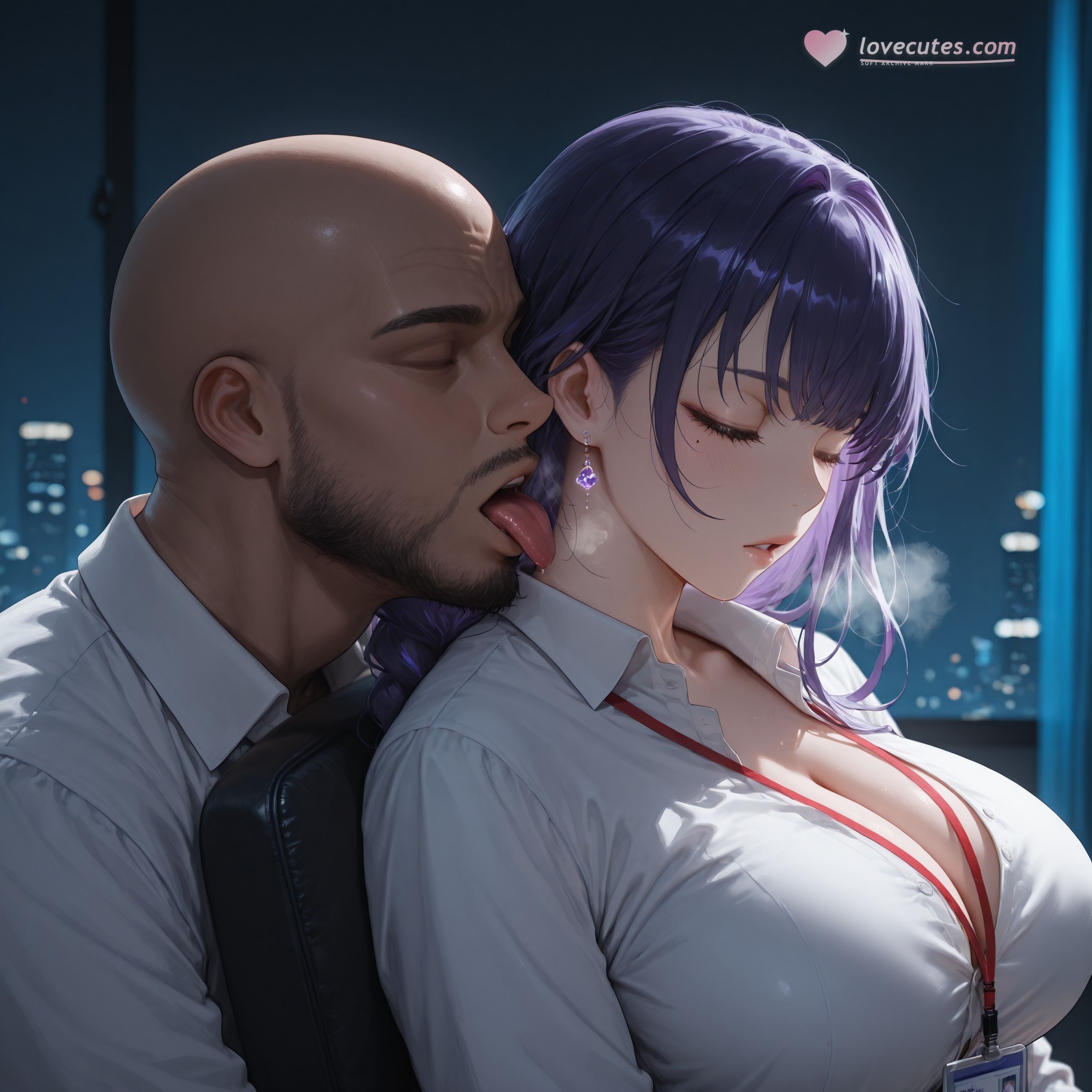 AI Generated Anime Girl - 原神 雷电将军：OL套裙黑丝 382P