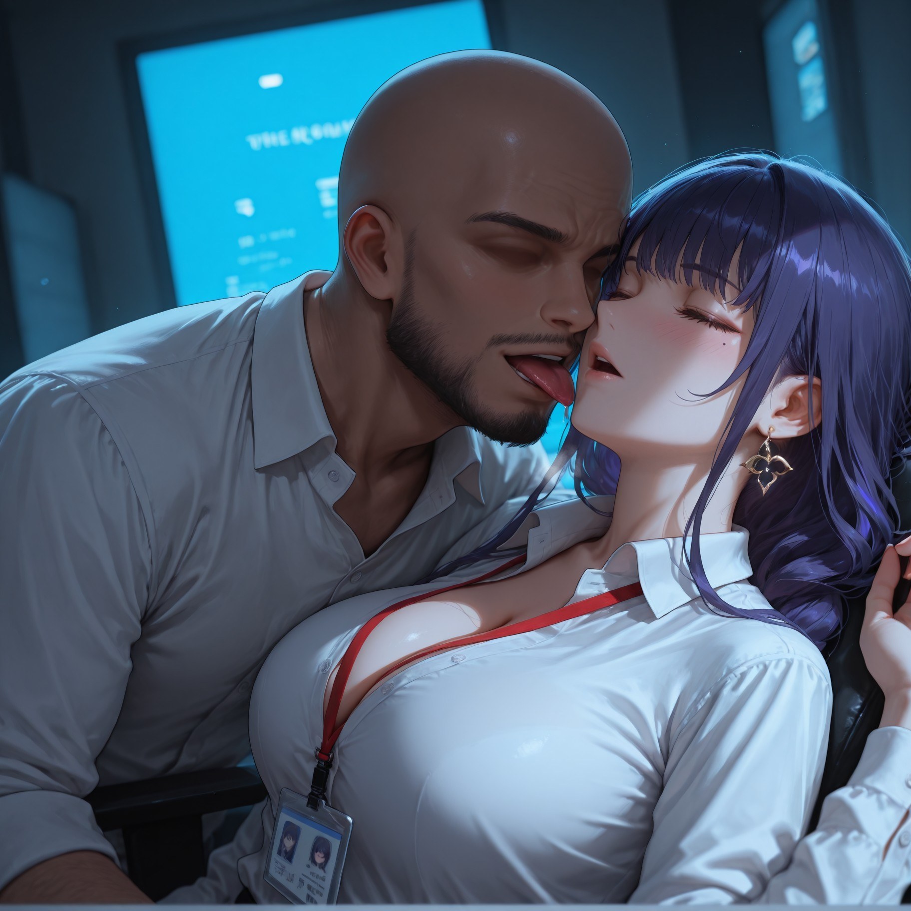 AI Generated Anime Girl - 原神 雷电将军：OL套裙黑丝 382P