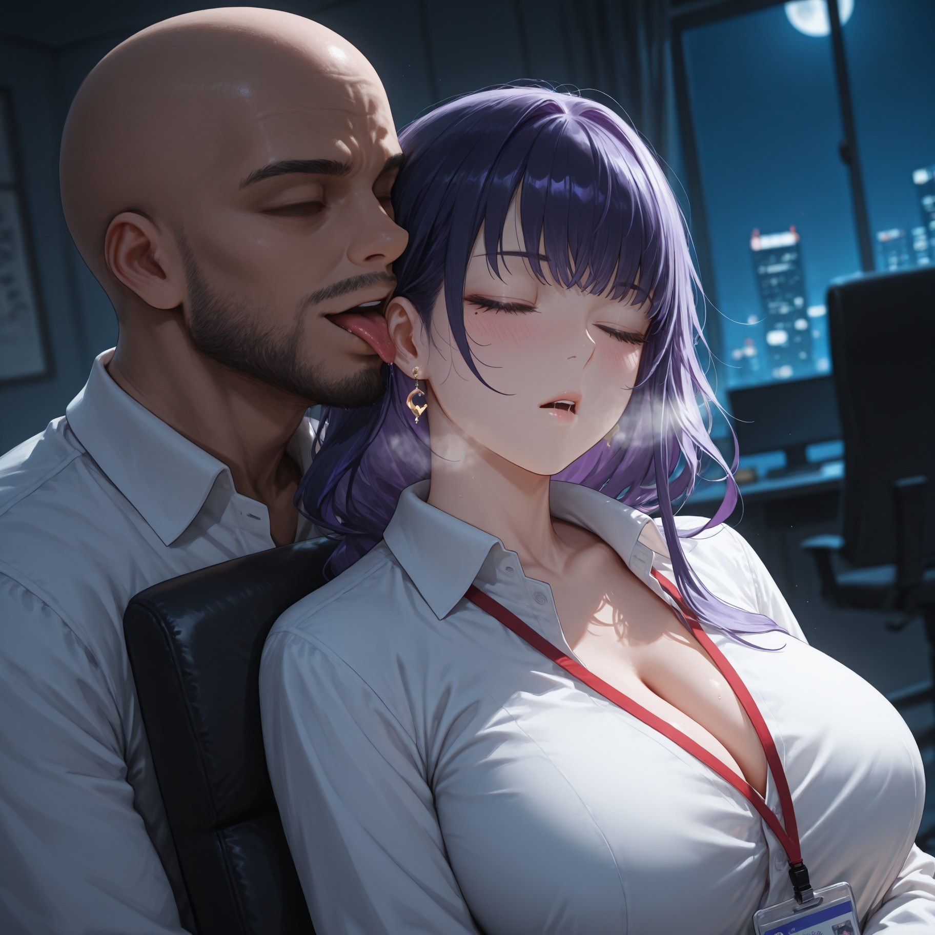 AI 生成動漫女孩 - 原神 雷電將軍：OL套裙黑絲 382P